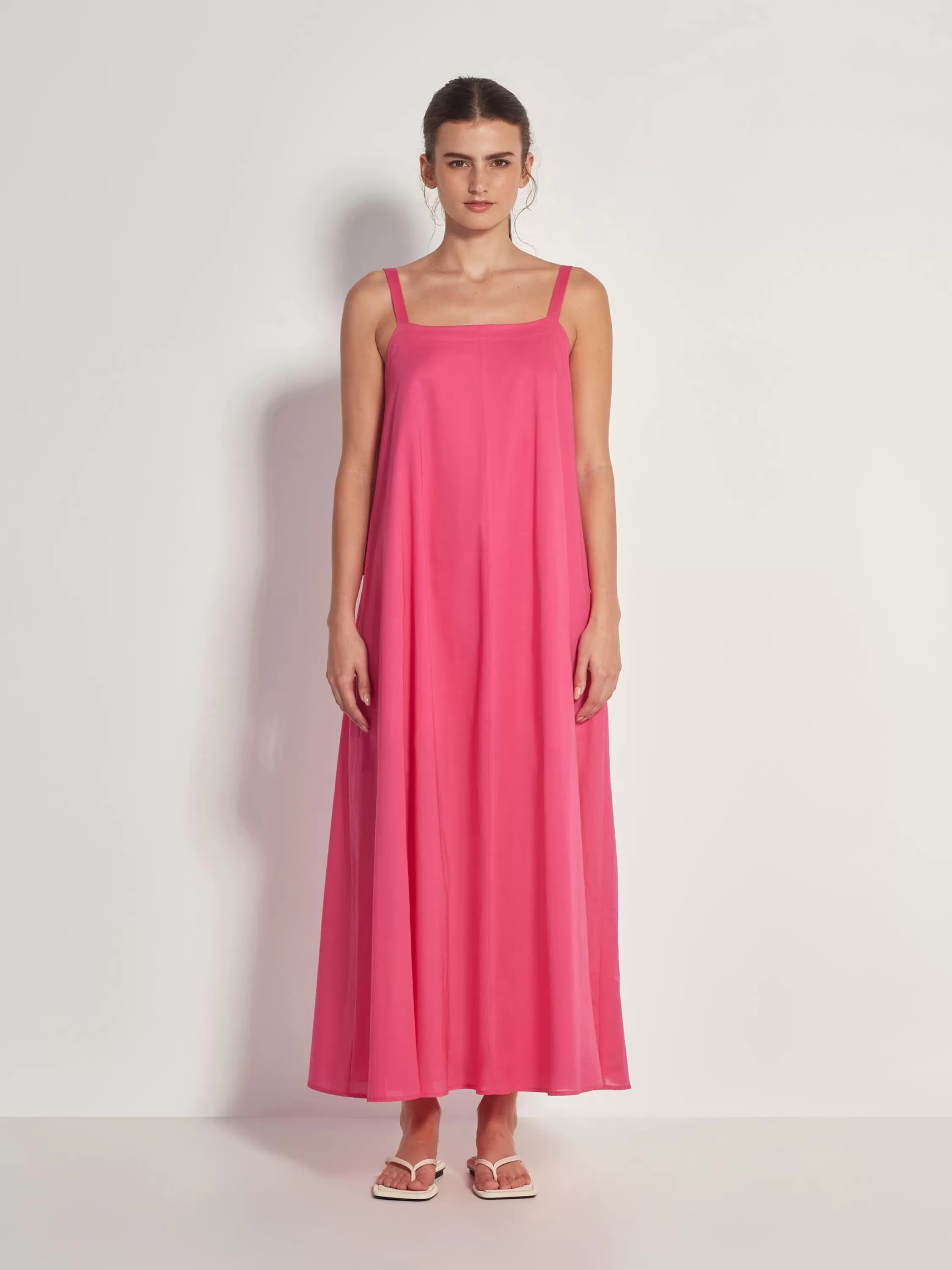 Dresses & Jumpsuits>Juliette Hogan Adaline Dress Summer Cotton Hot Pink