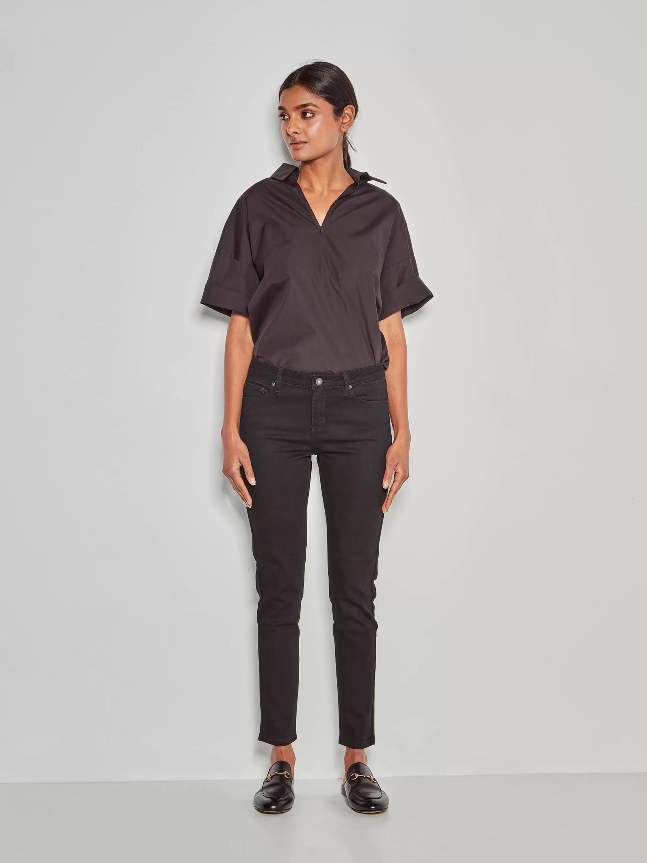 Trousers>Juliette Hogan Ankle Skinny Jean Denim Black Rinse