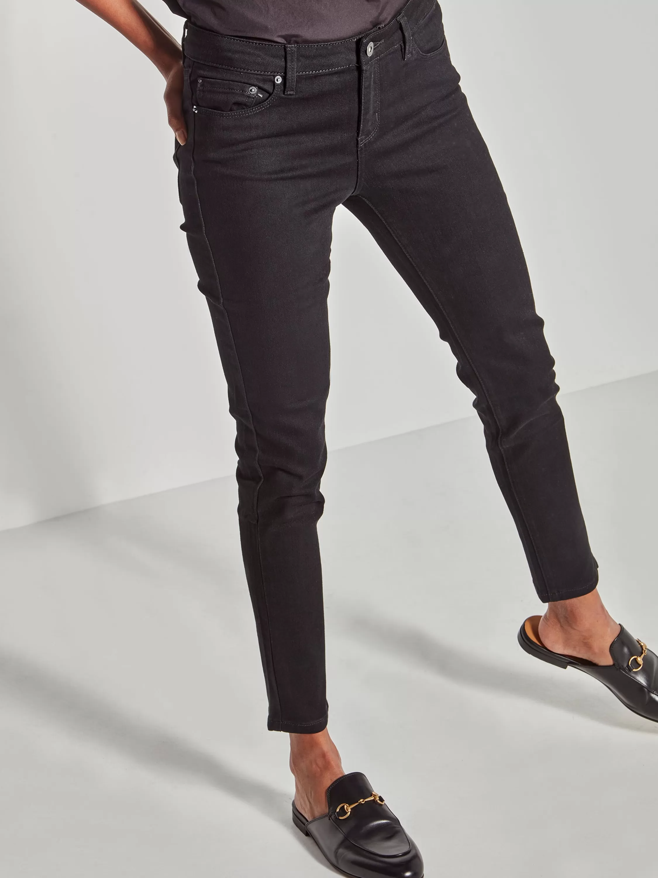 Trousers>Juliette Hogan Ankle Skinny Jean Denim Black Rinse