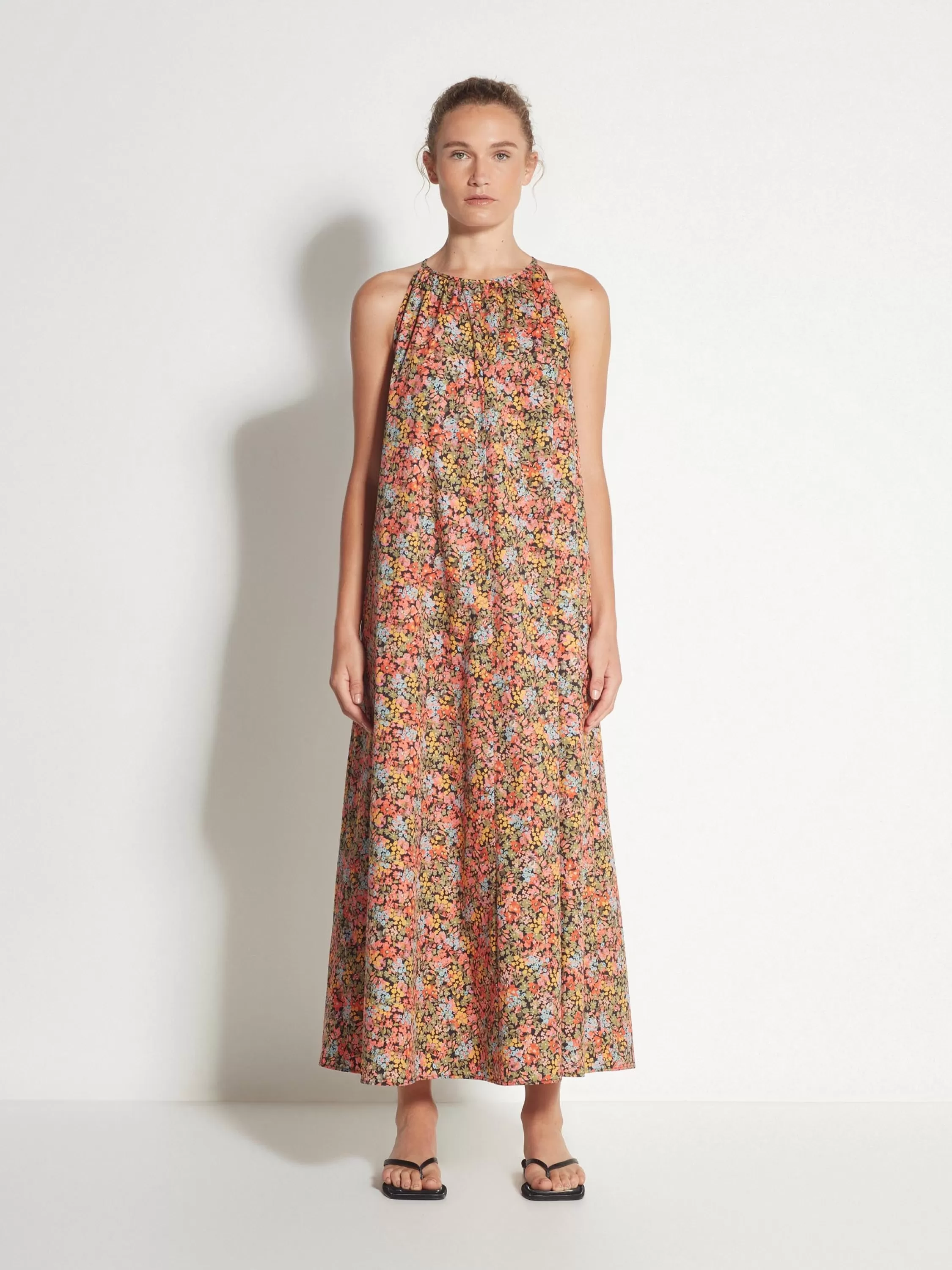 Dresses & Jumpsuits>Juliette Hogan Astrid Dress Pop Floral Cotton Brights