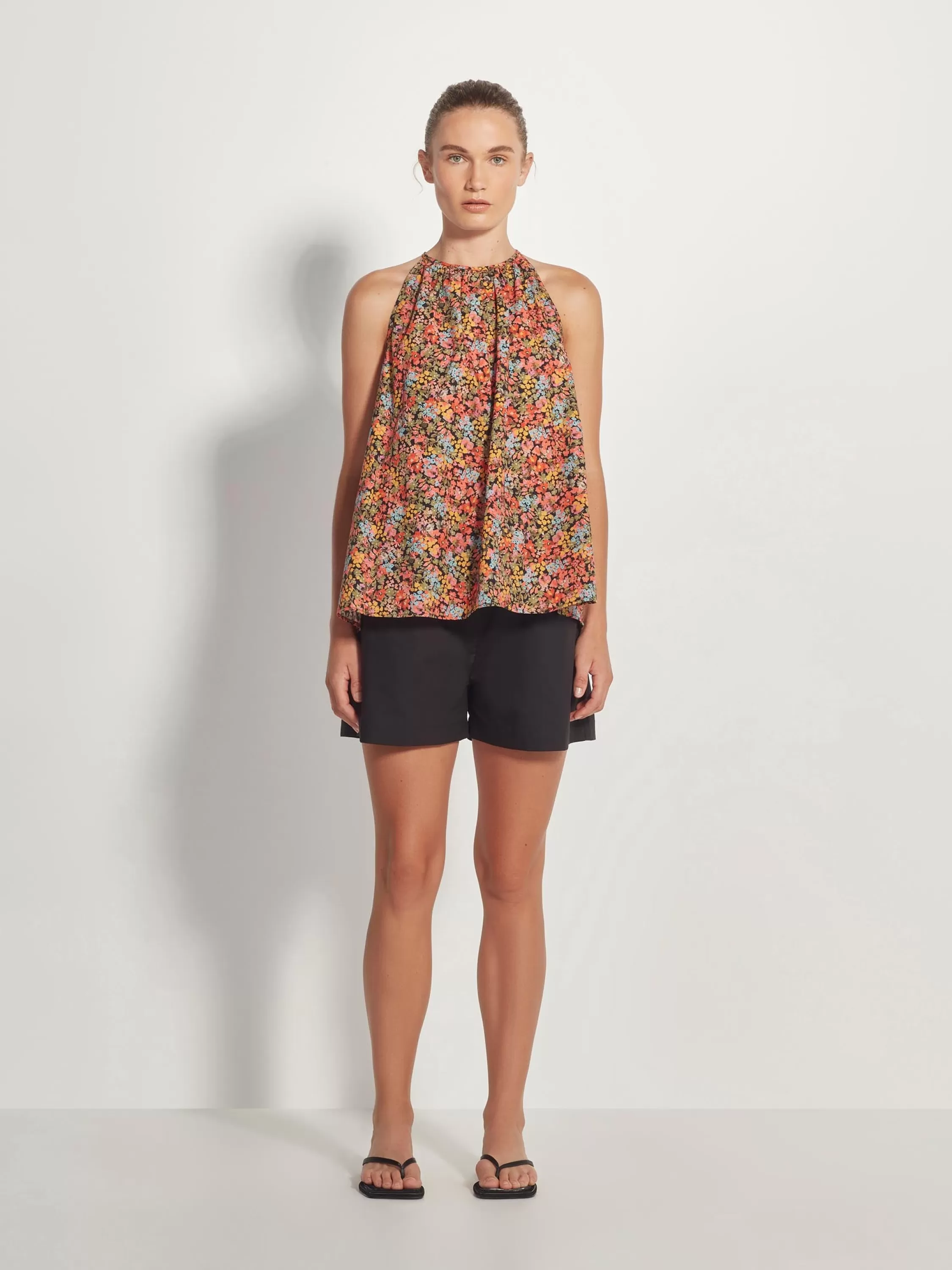 Tops & Tees>Juliette Hogan Astrid Top Pop Floral Cotton Brights