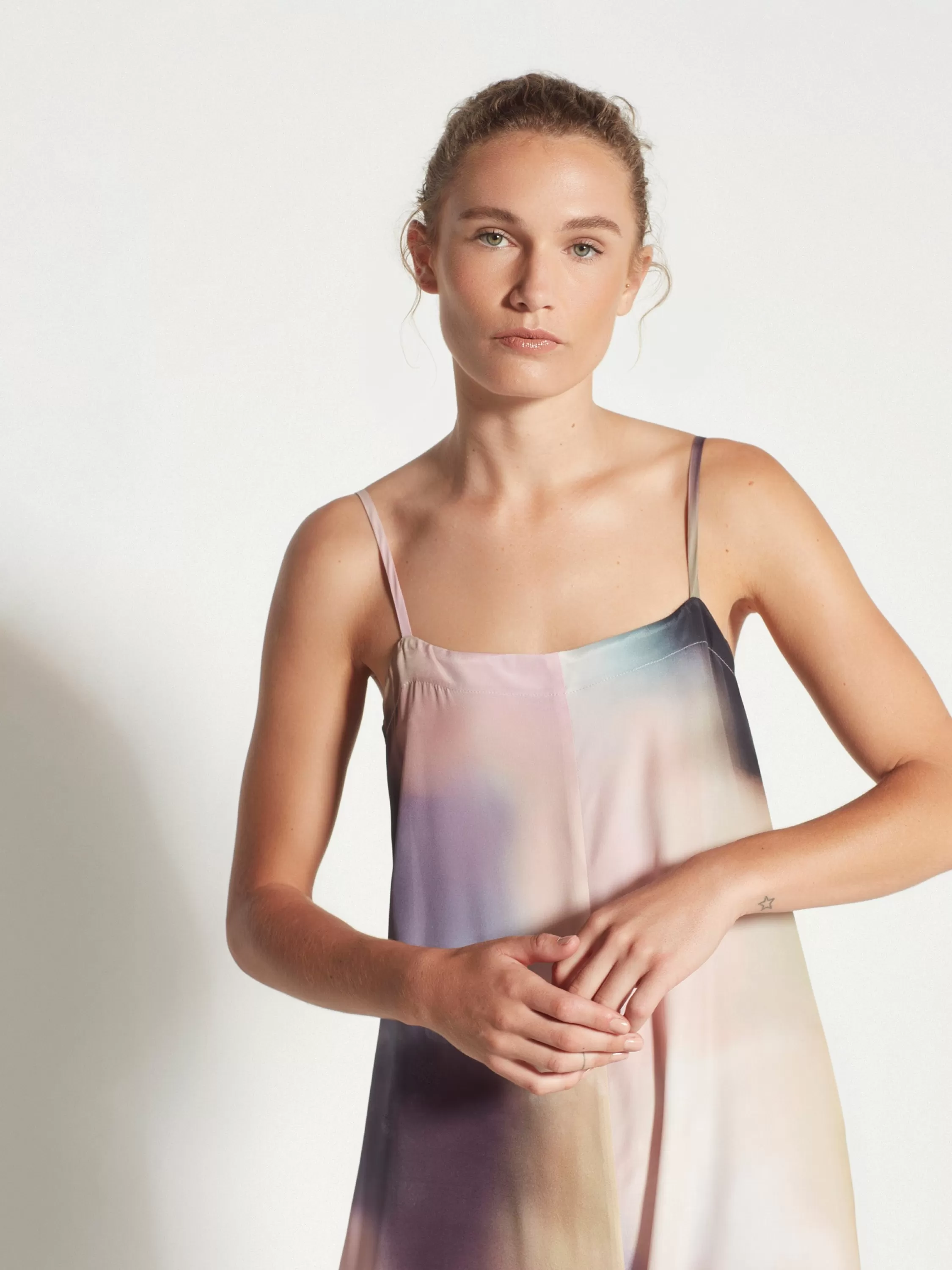 Dresses & Jumpsuits>Juliette Hogan August Slip Sundown Viscose Silk Gradient