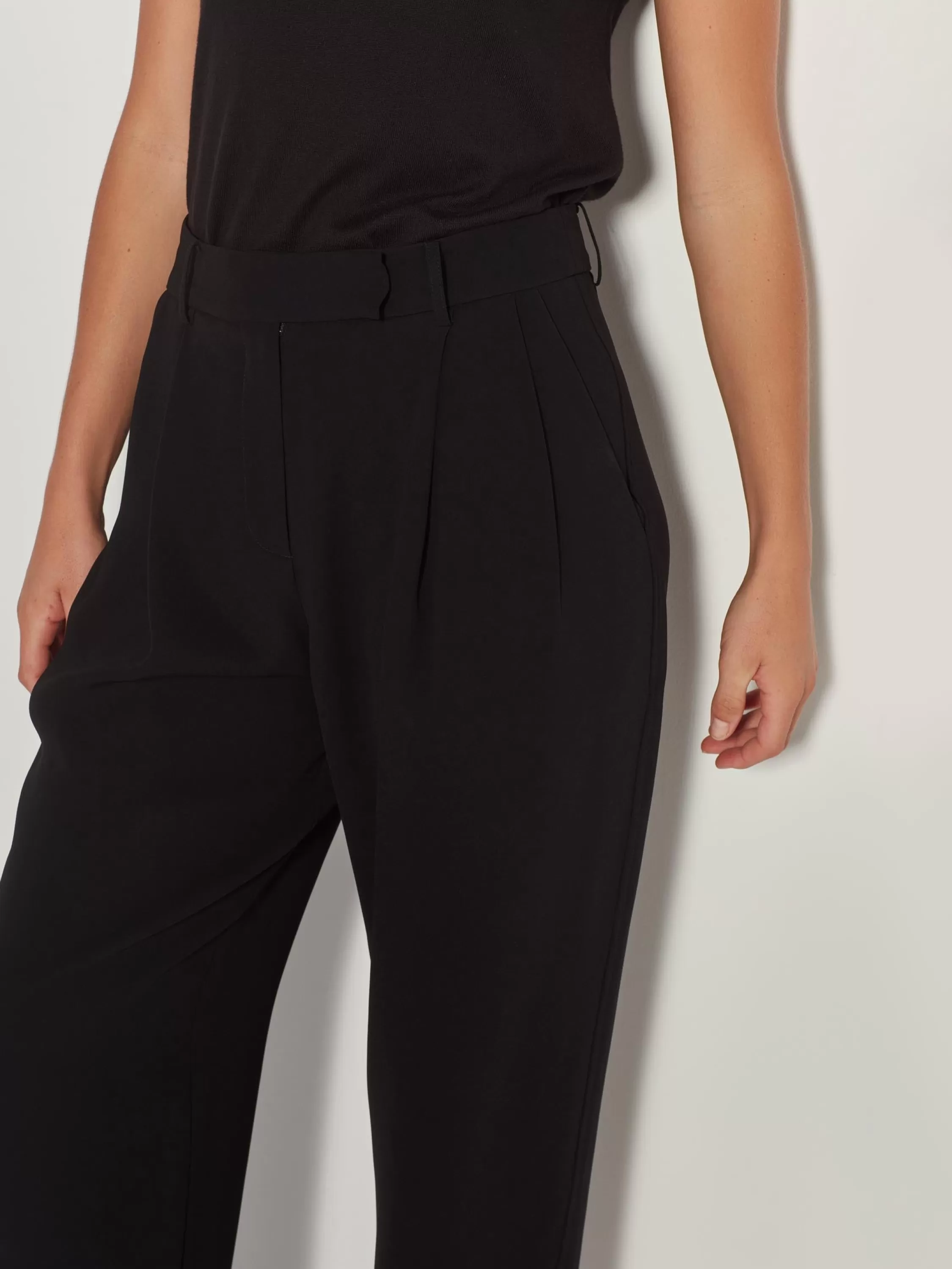 Trousers>Juliette Hogan Boyfriend Pant Luxe Suiting Black