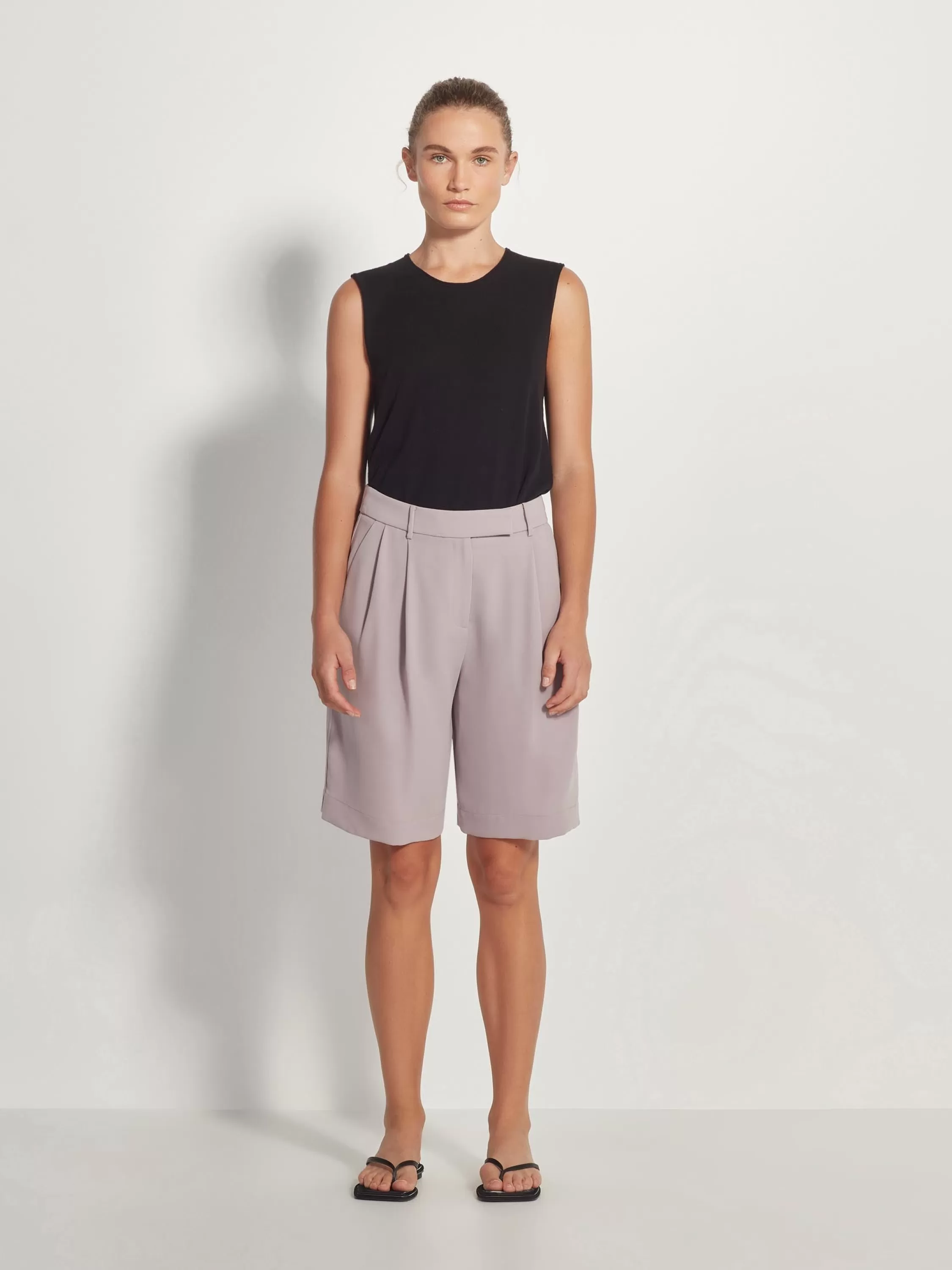 Shorts>Juliette Hogan Boyfriend Short Luxe Suiting Lilac