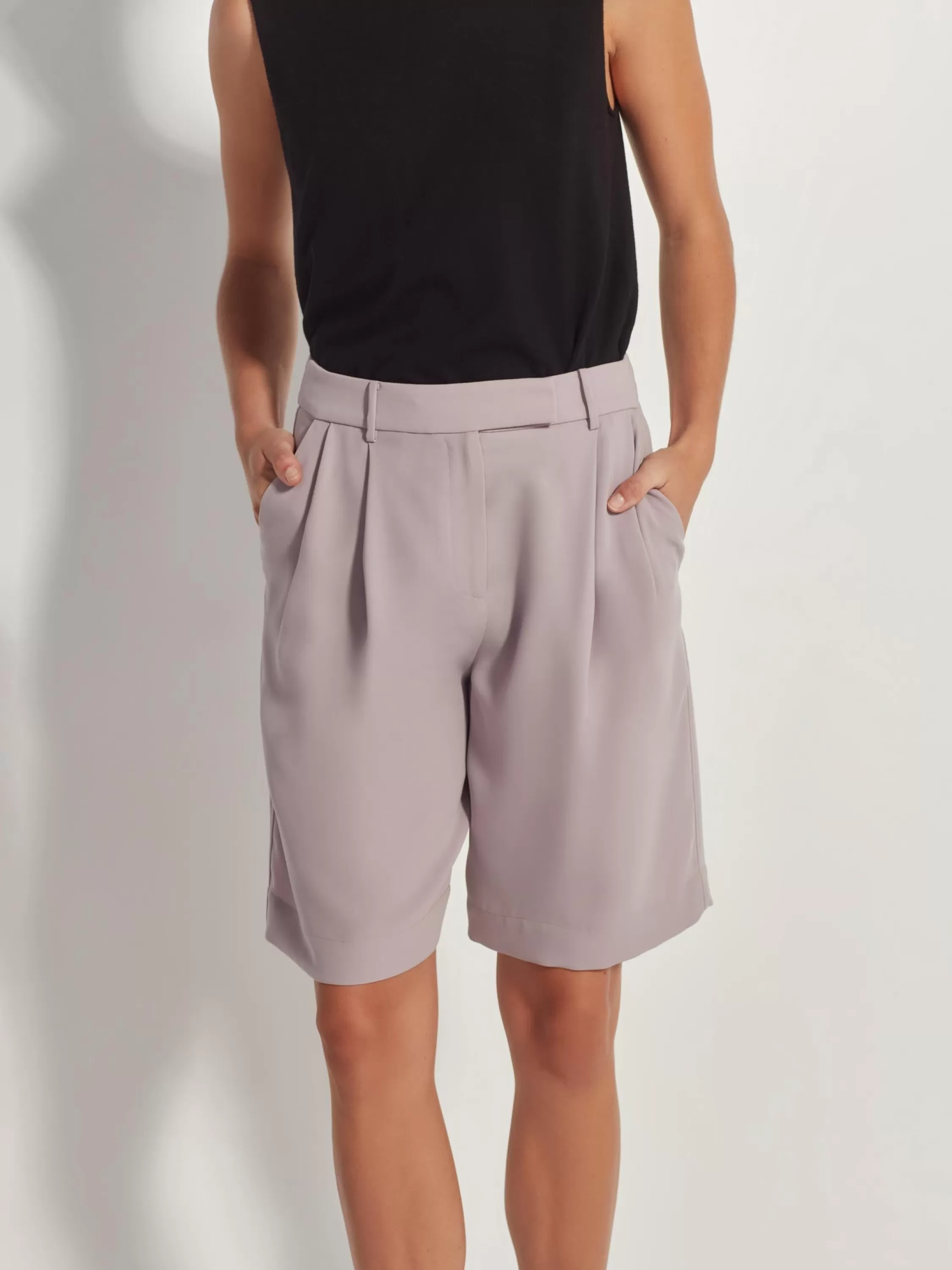 Shorts>Juliette Hogan Boyfriend Short Luxe Suiting Lilac