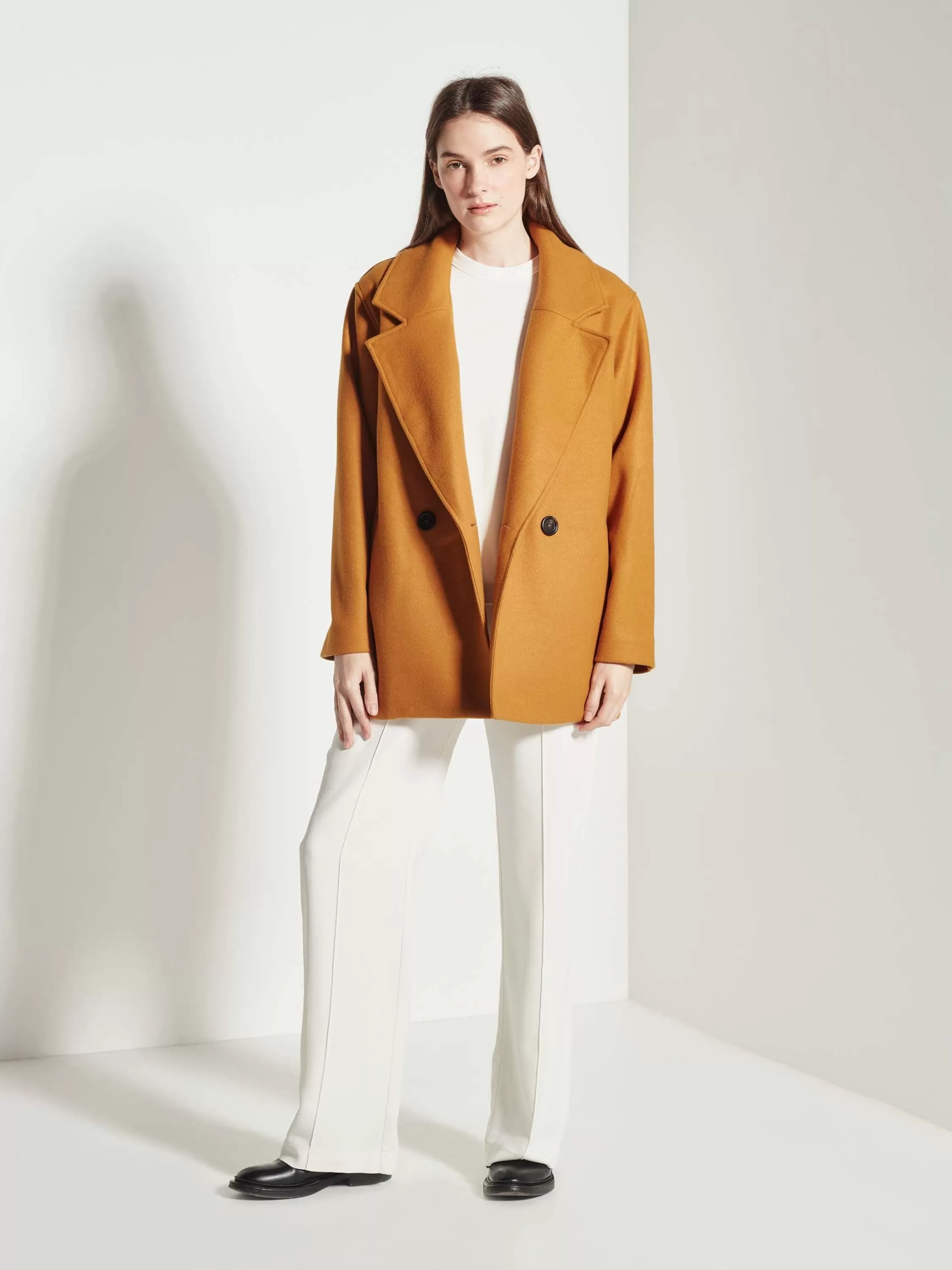 Jackets & Coats>Juliette Hogan Cass Jacket Cosy Coating Mustard