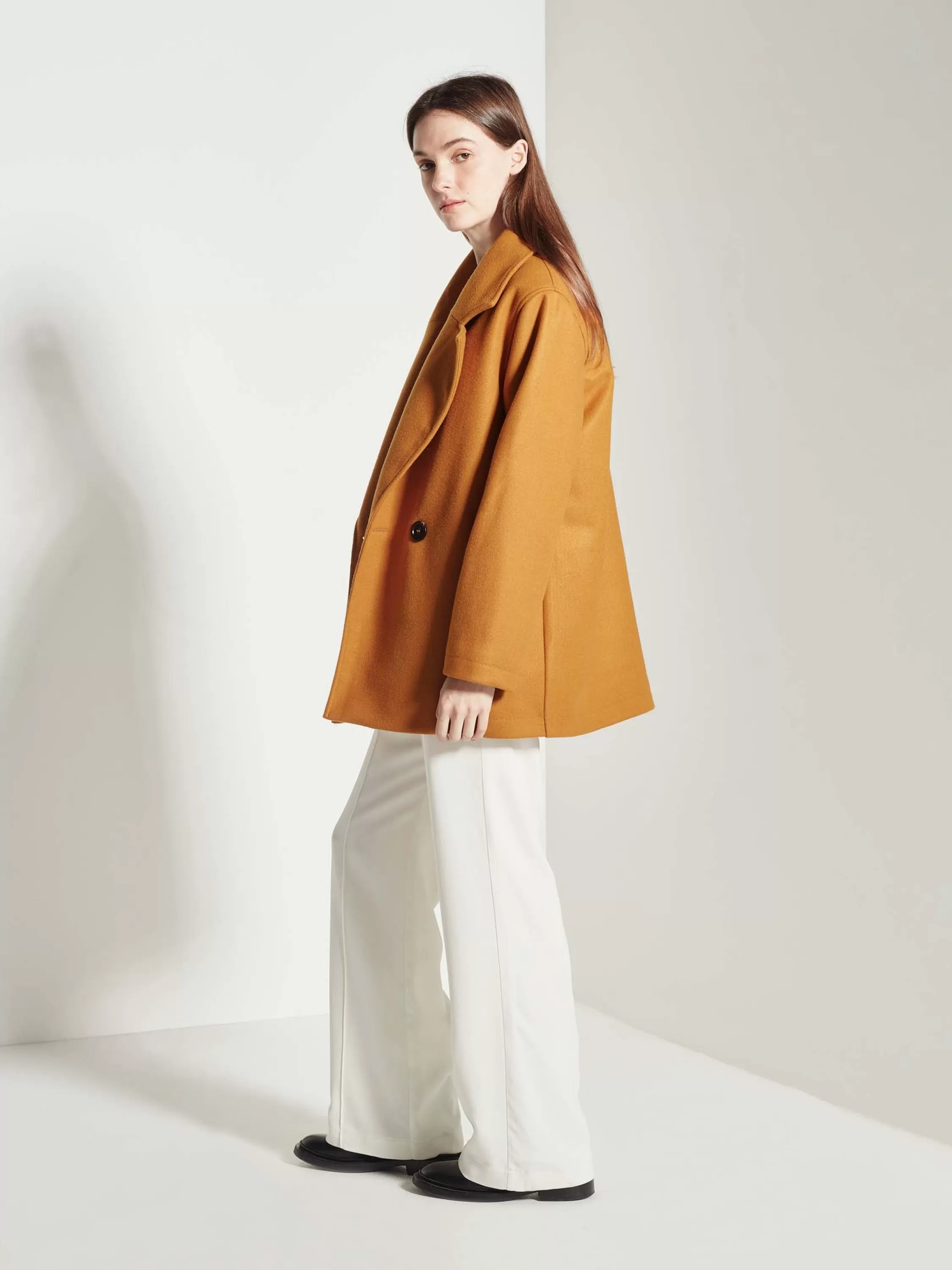 Jackets & Coats>Juliette Hogan Cass Jacket Cosy Coating Mustard