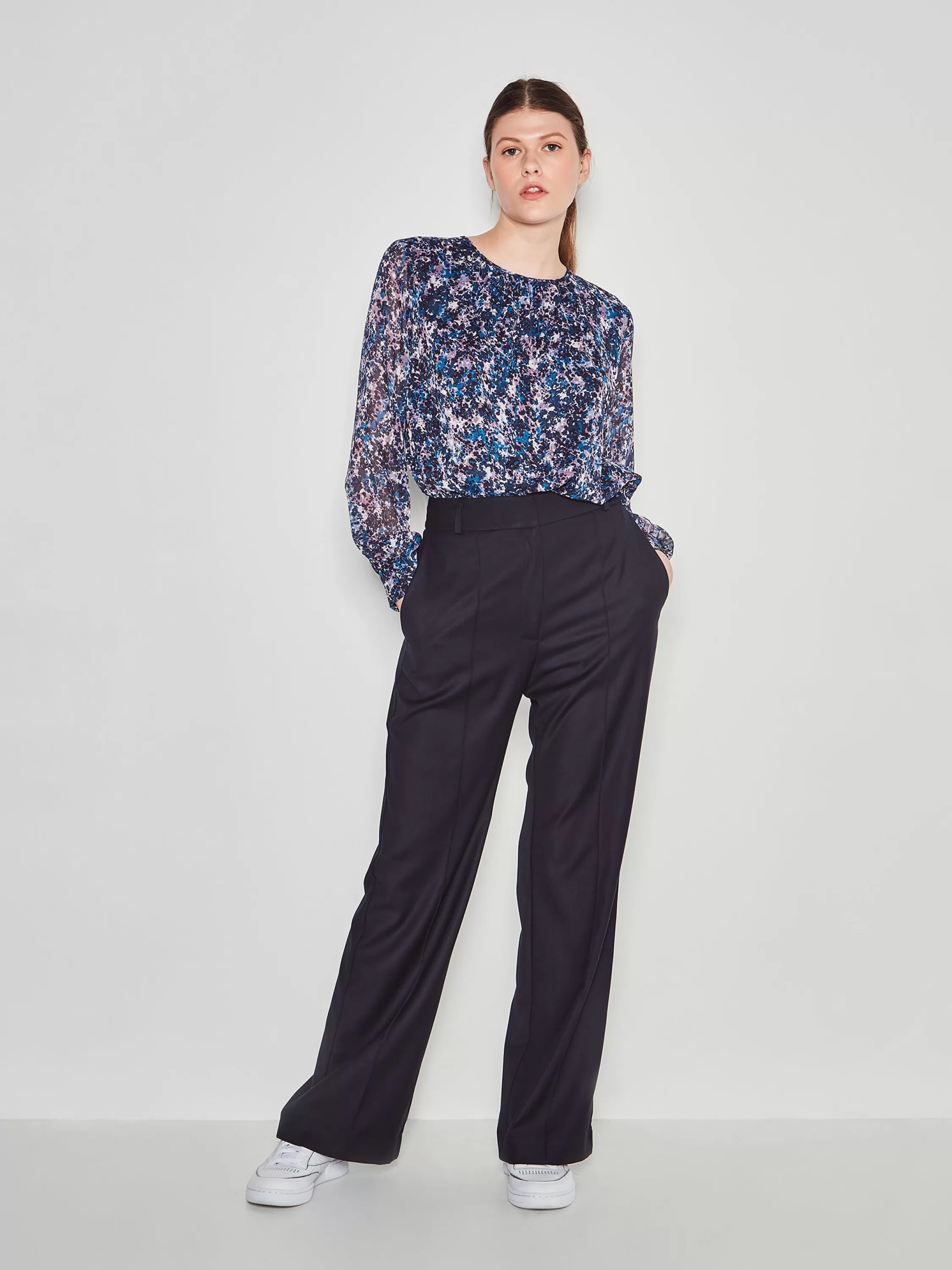 Trousers>Juliette Hogan Celine Trouser Soft Suiting Dark Navy