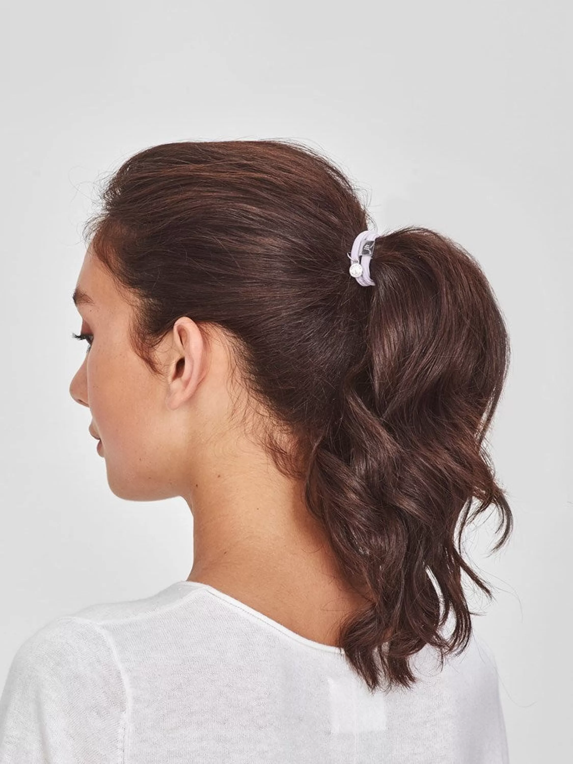 Accessories>Juliette Hogan Charm Hair Tie Set Of Three Spring Silver