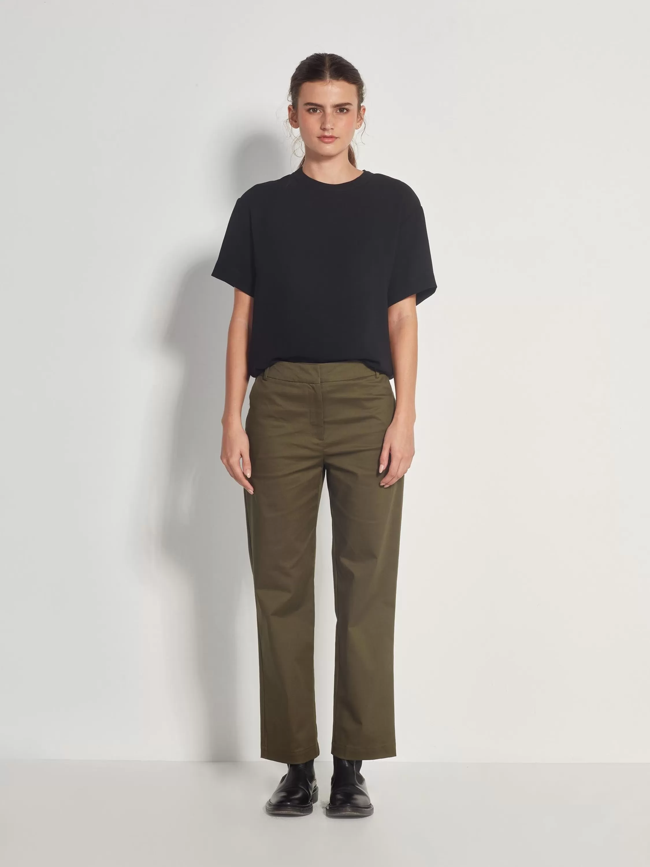 Trousers>Juliette Hogan Chino Pant Chino Drill Olive