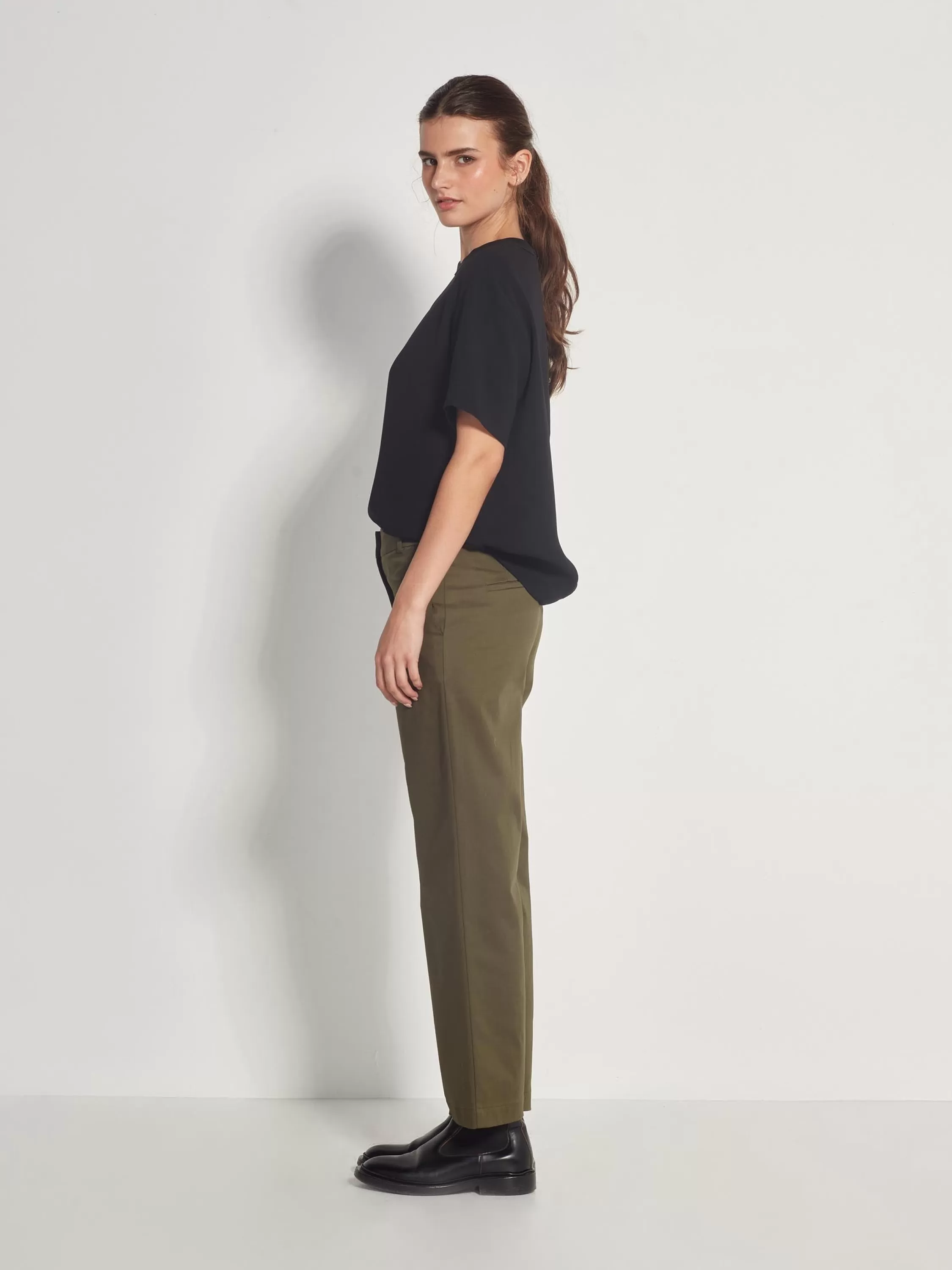 Trousers>Juliette Hogan Chino Pant Chino Drill Olive