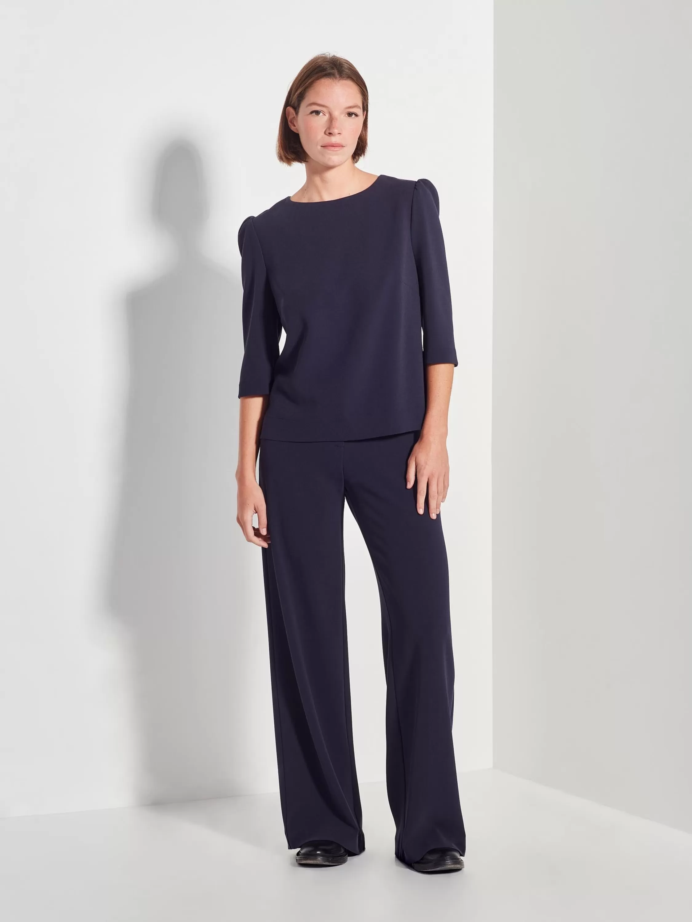 Trousers>Juliette Hogan Clapham Pant Fine Crepe Navy