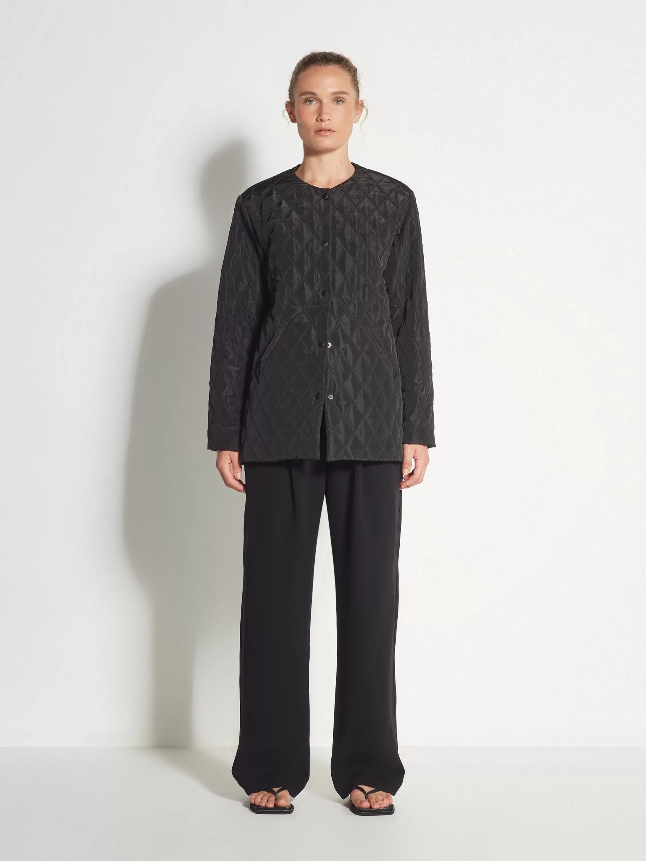 Jackets & Coats>Juliette Hogan Daily Jacket Quilted Diamond Black