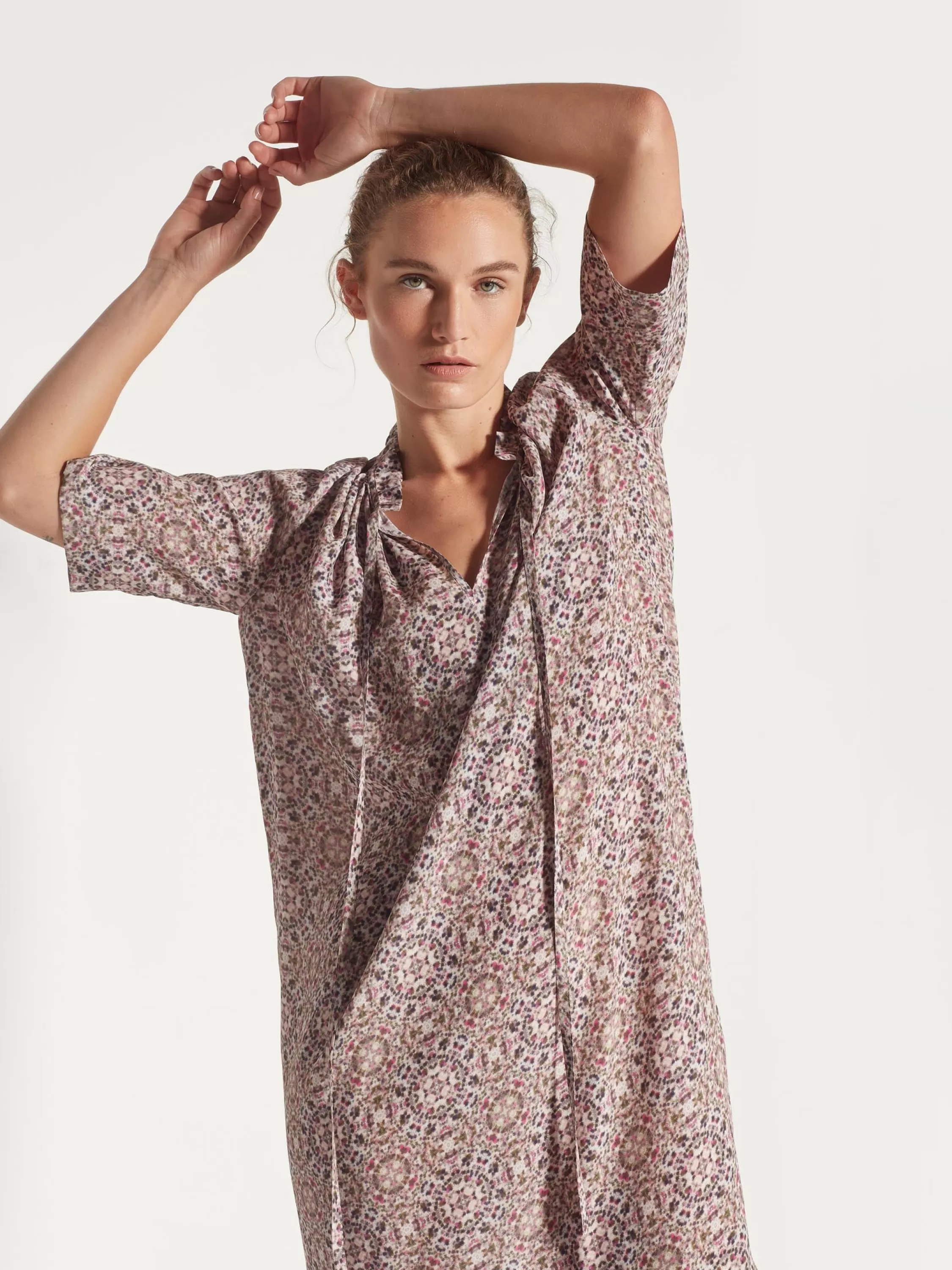 Dresses & Jumpsuits>Juliette Hogan Daisy Tunic Medina Silk Viscose Mosaic