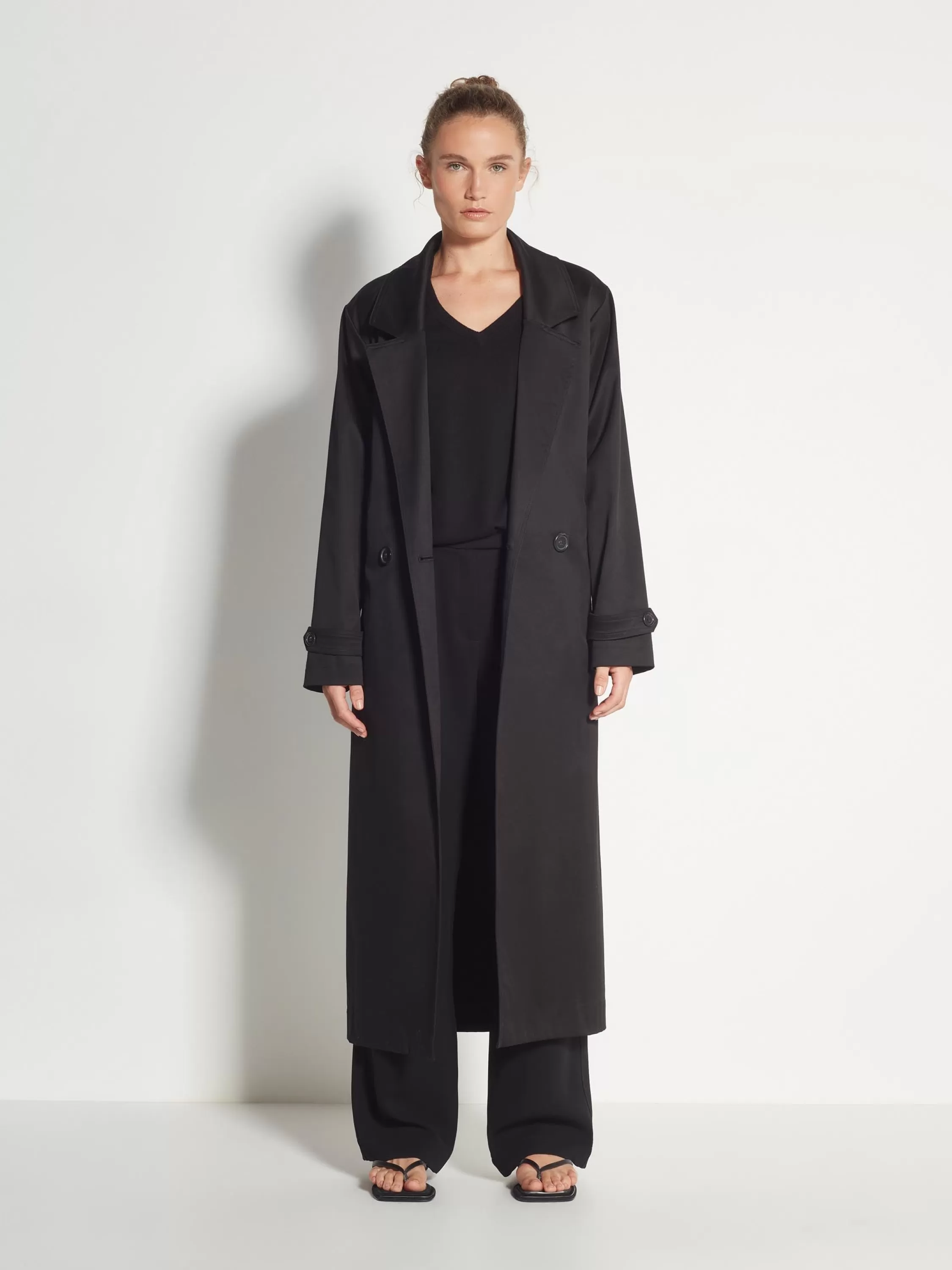 Jackets & Coats>Juliette Hogan Dana Trench Trench Twill Black