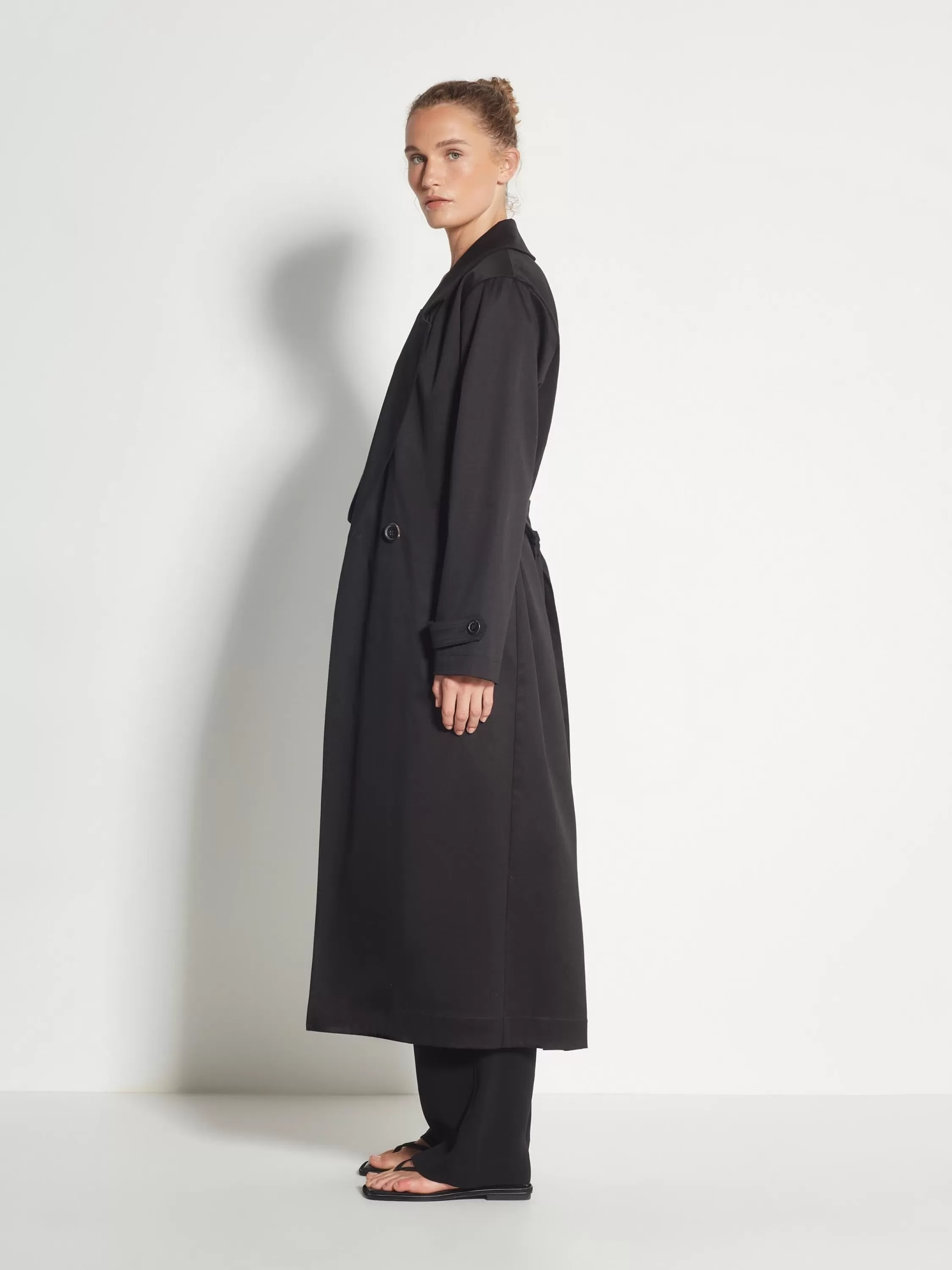 Jackets & Coats>Juliette Hogan Dana Trench Trench Twill Black