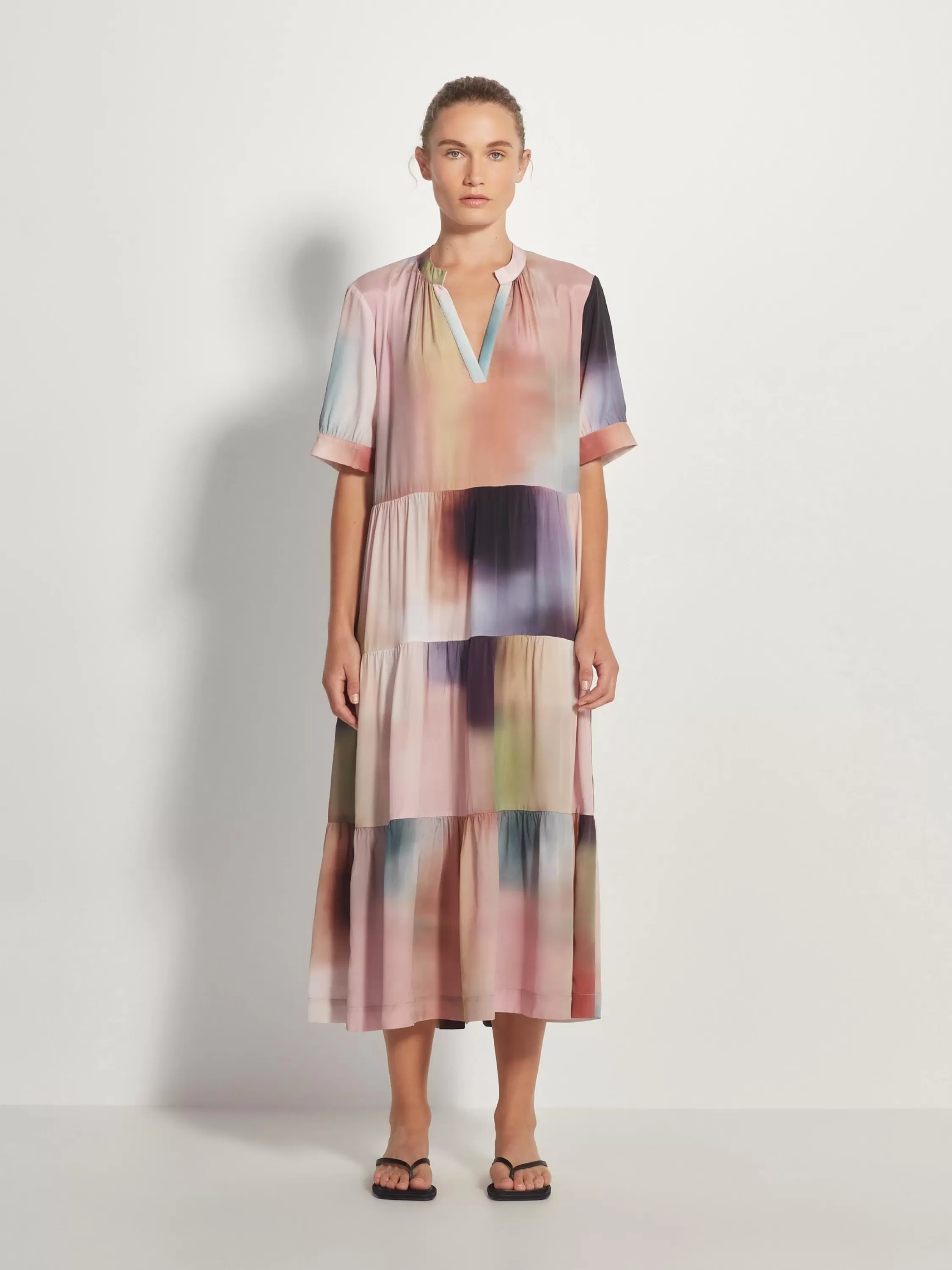 Dresses & Jumpsuits>Juliette Hogan Eternal Tunic Sundown Viscose Silk Gradient