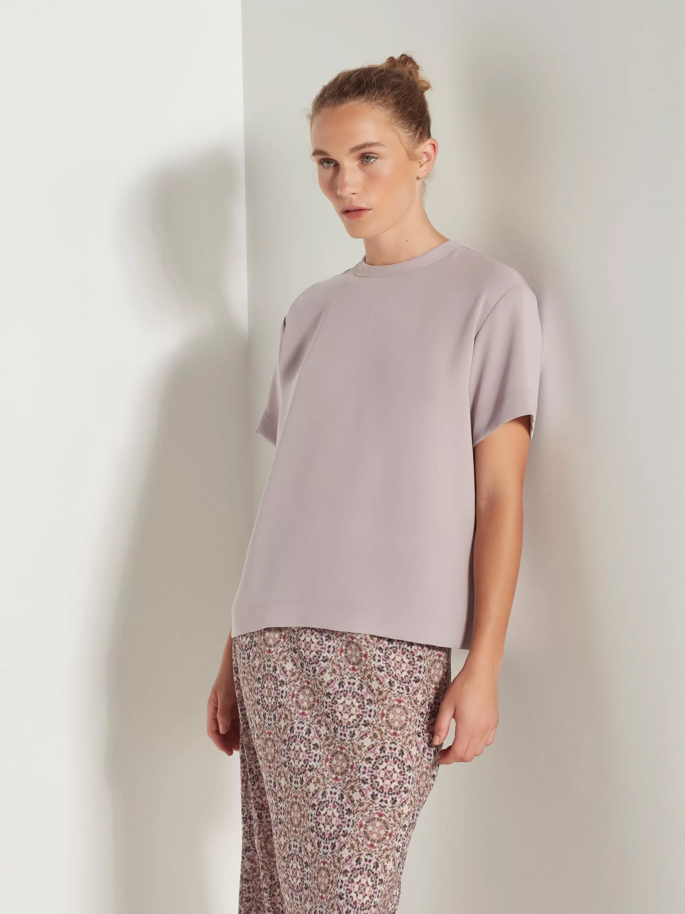 Tops & Tees>Juliette Hogan Fancy T Luxe Suiting Lilac