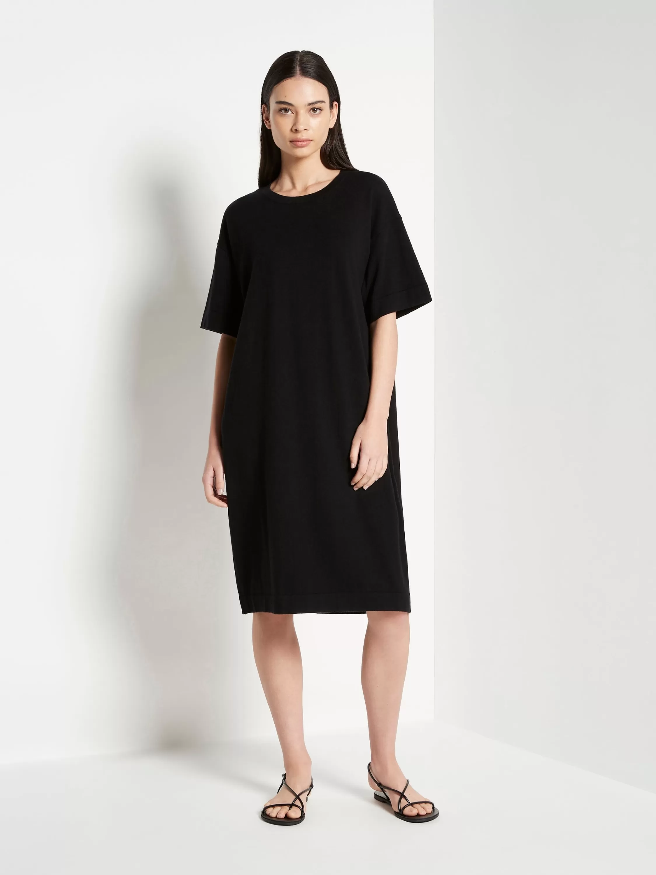 Knitwear>Juliette Hogan Jhl Box T Dress Cotton Cashmere Black