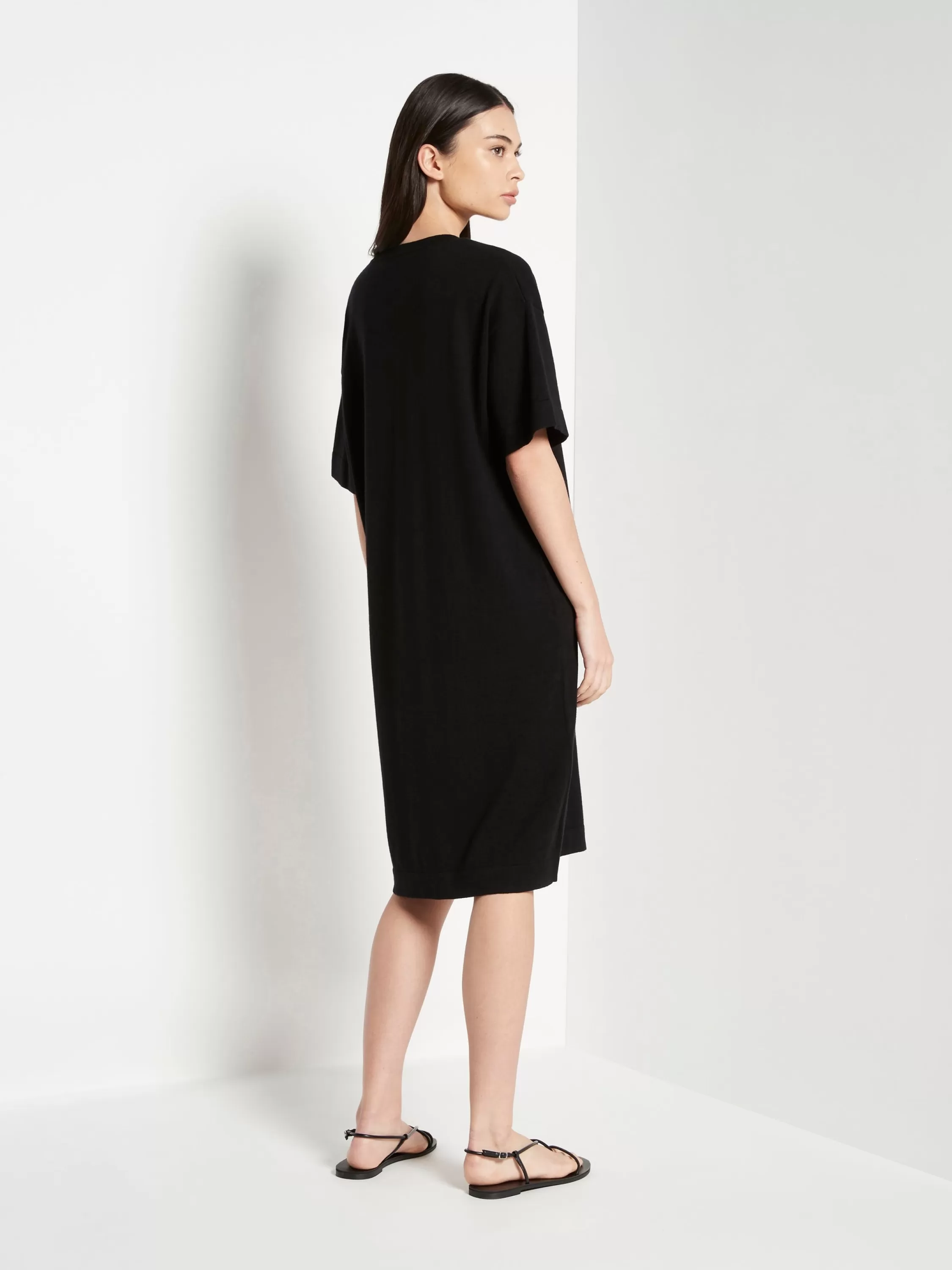 Knitwear>Juliette Hogan Jhl Box T Dress Cotton Cashmere Black