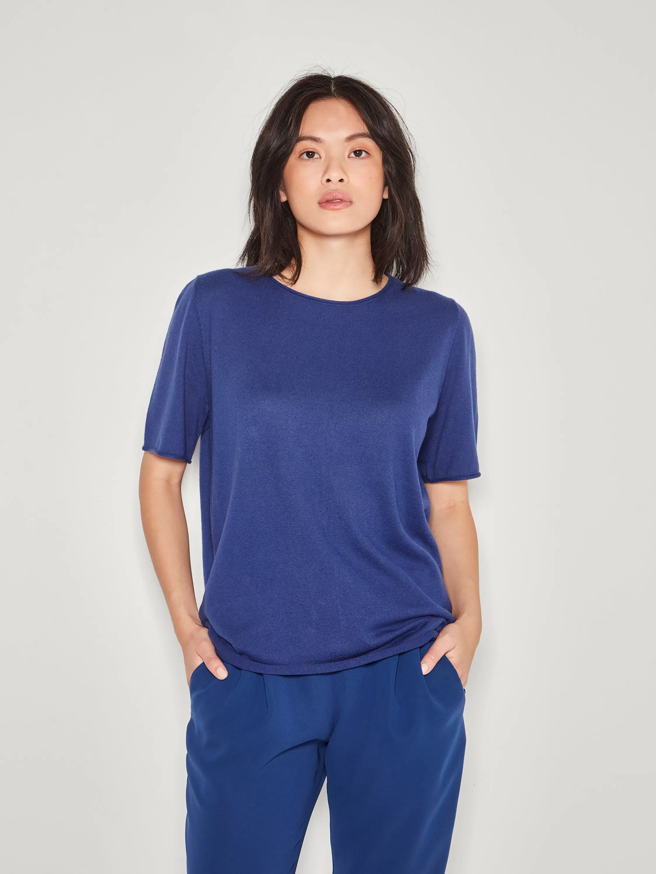 Knitwear>Juliette Hogan Jhl Crew T Fine Cotton Cashmere Tropez