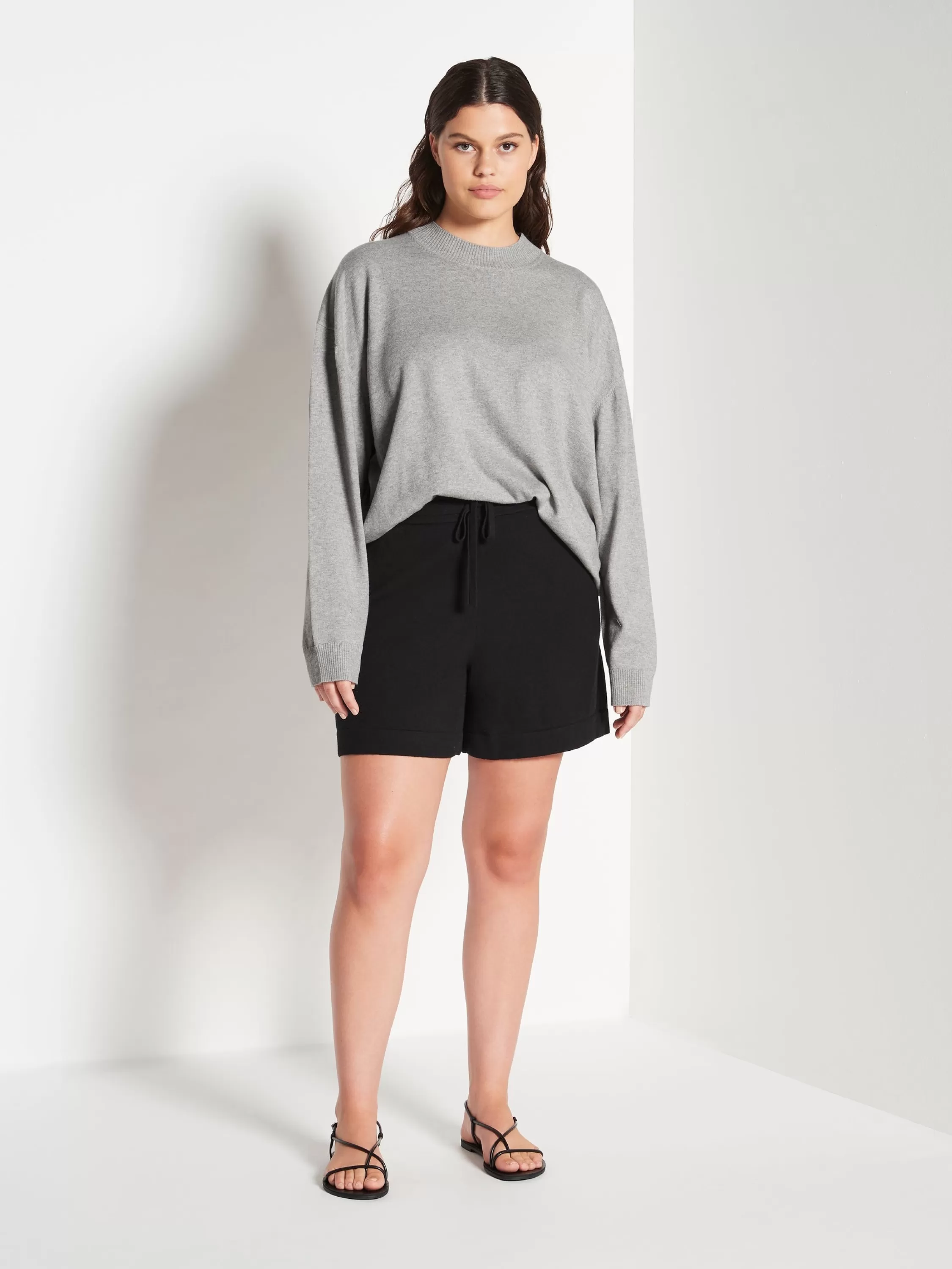 Knitwear>Juliette Hogan Jhl Long Short Cotton Cashmere Black