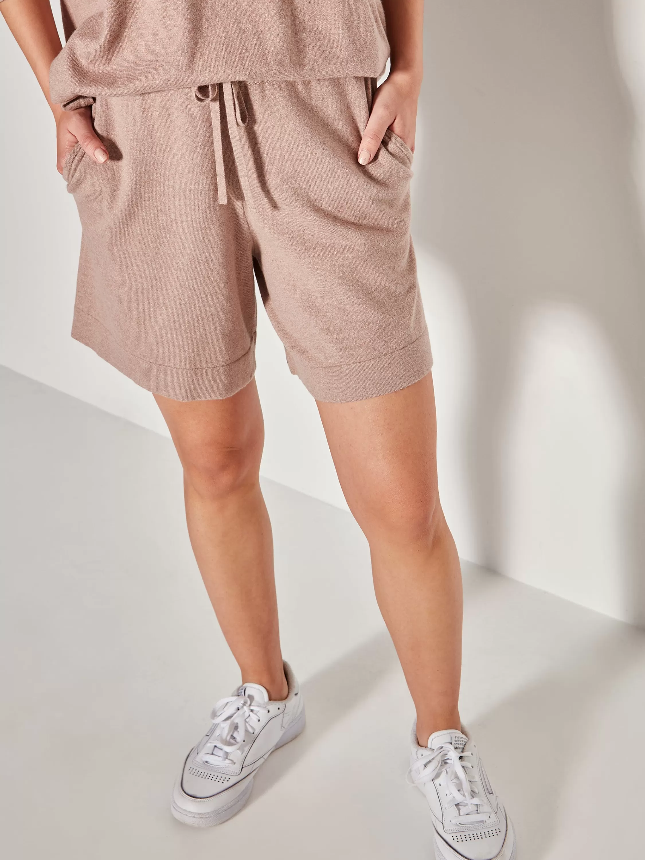 Trousers>Juliette Hogan Jhl Long Short Cotton Cashmere Rosewood Marle