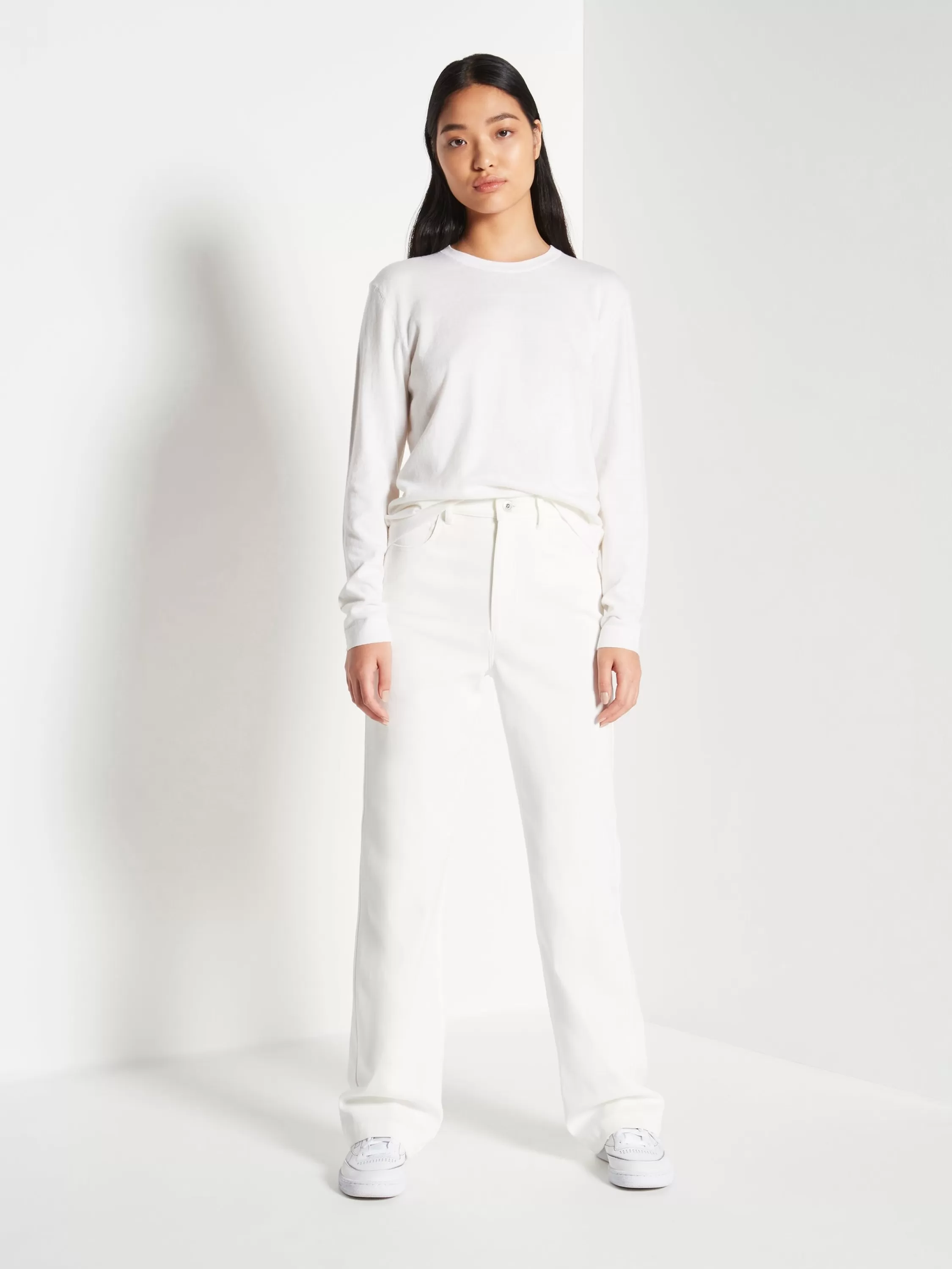 Knitwear>Juliette Hogan Jhl L/S Luxe T Luxe Cotton Cashmere Snow
