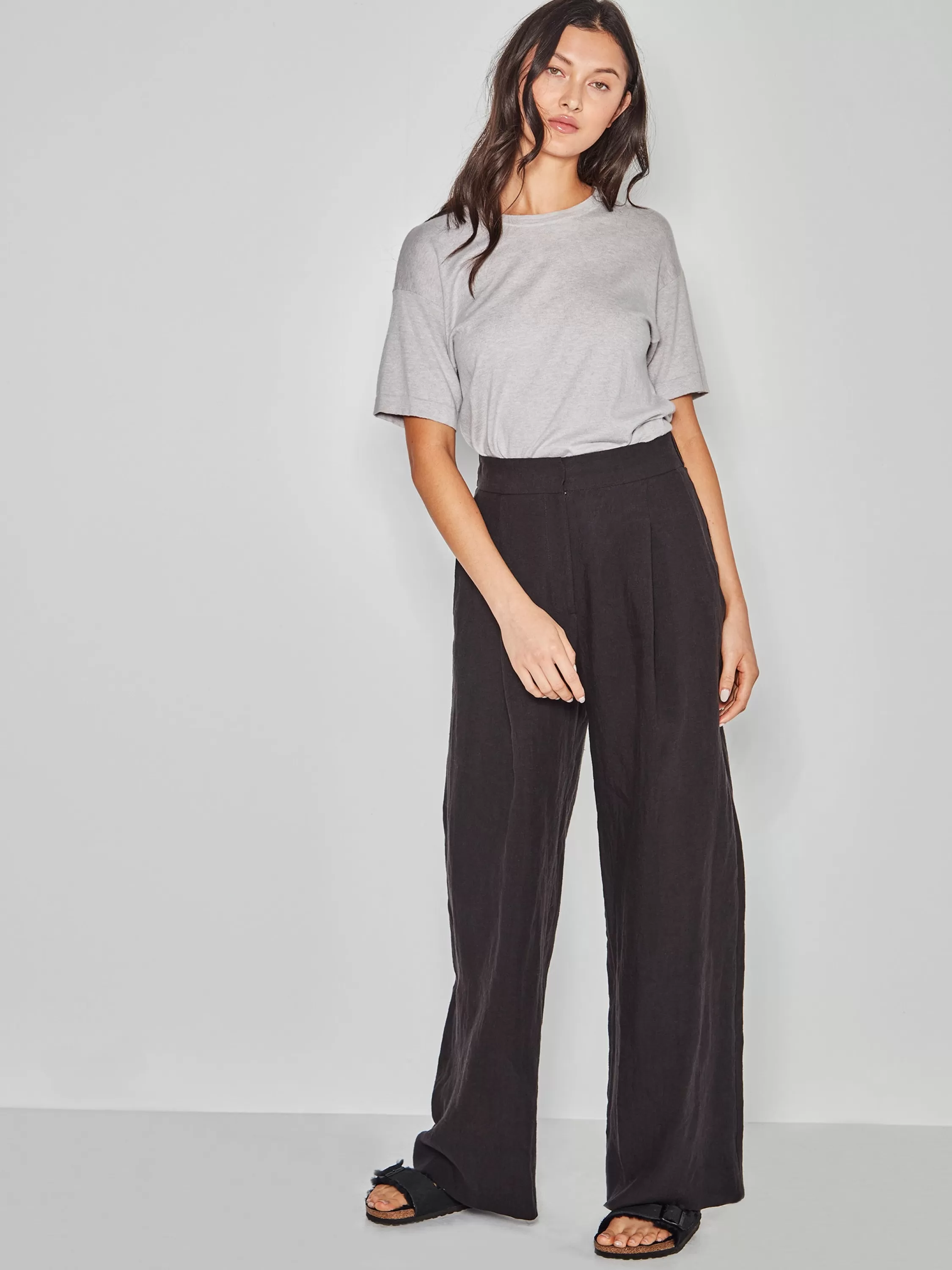 Tops & Tees>Juliette Hogan Jhl Luxe T Luxe Cotton C Mere Ash