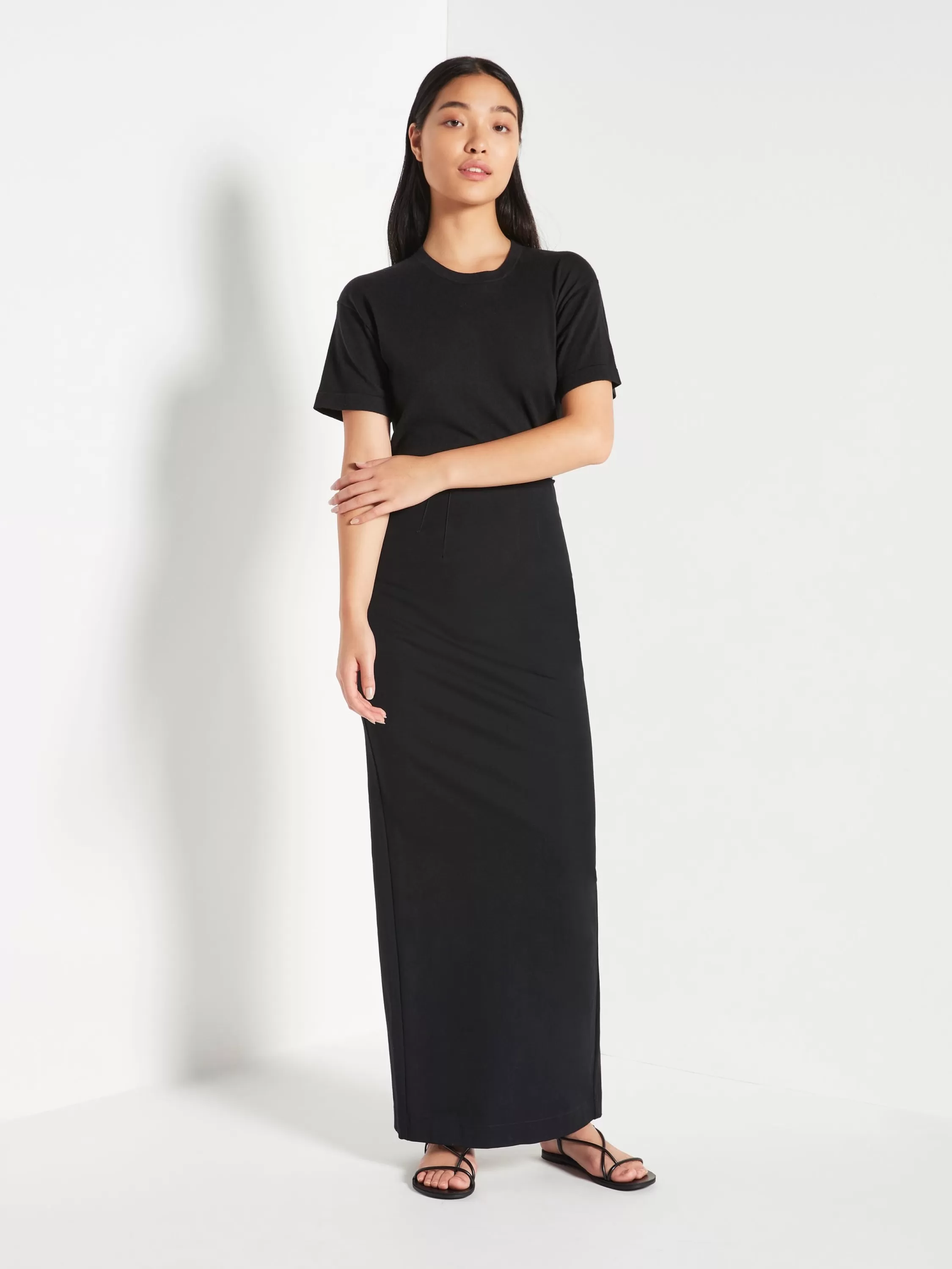 Knitwear>Juliette Hogan Jhl Luxe T Luxe Cotton Cashmere Black