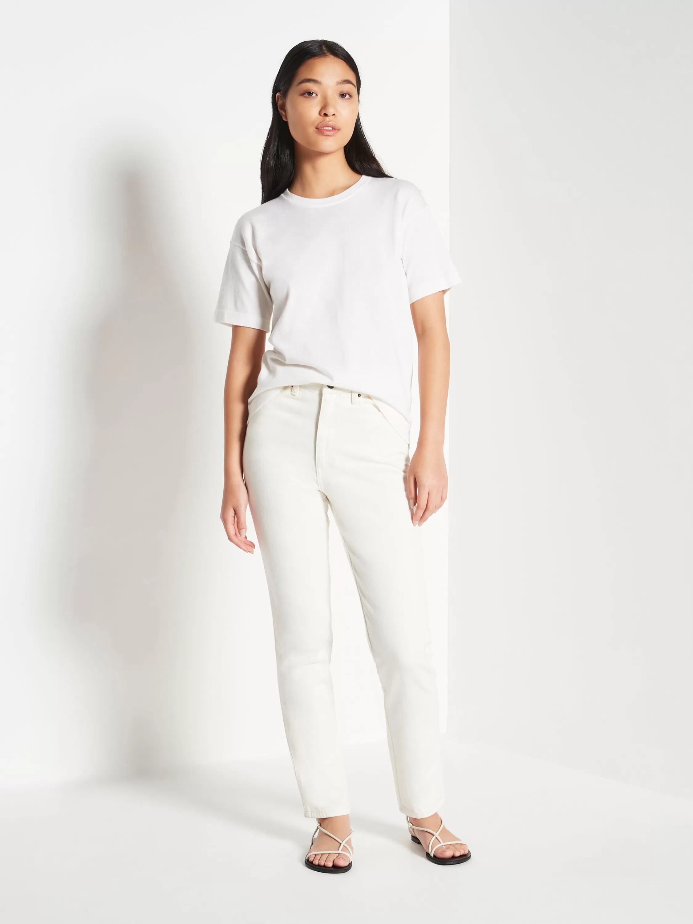 Tops & Tees>Juliette Hogan Jhl Luxe T Luxe Cotton Cashmere Snow