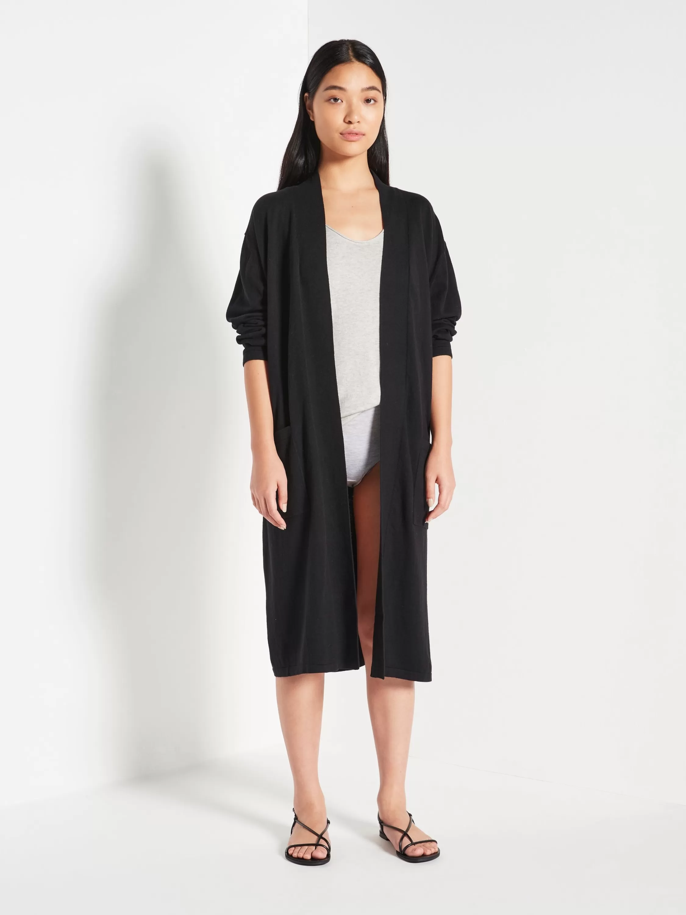 Knitwear>Juliette Hogan Jhl Robe Cotton Cashmere Black