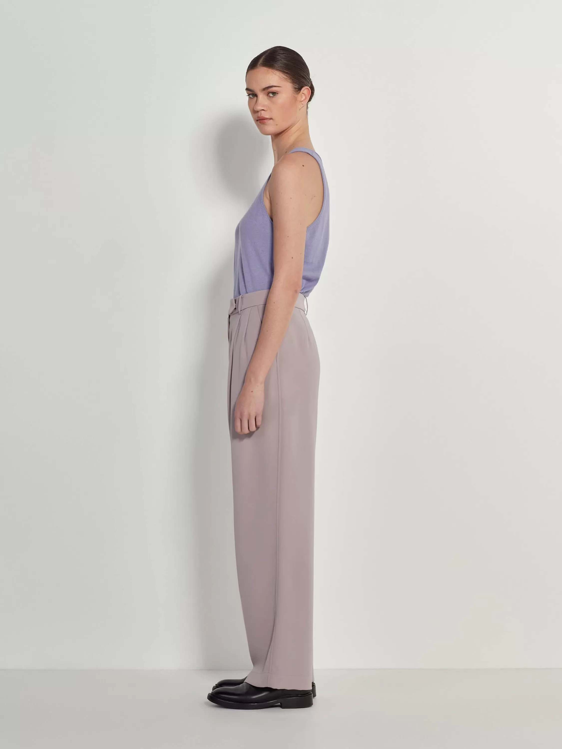 Tops & Tees>Juliette Hogan Jhl Tank Fine Cotton Cashmere Lilac