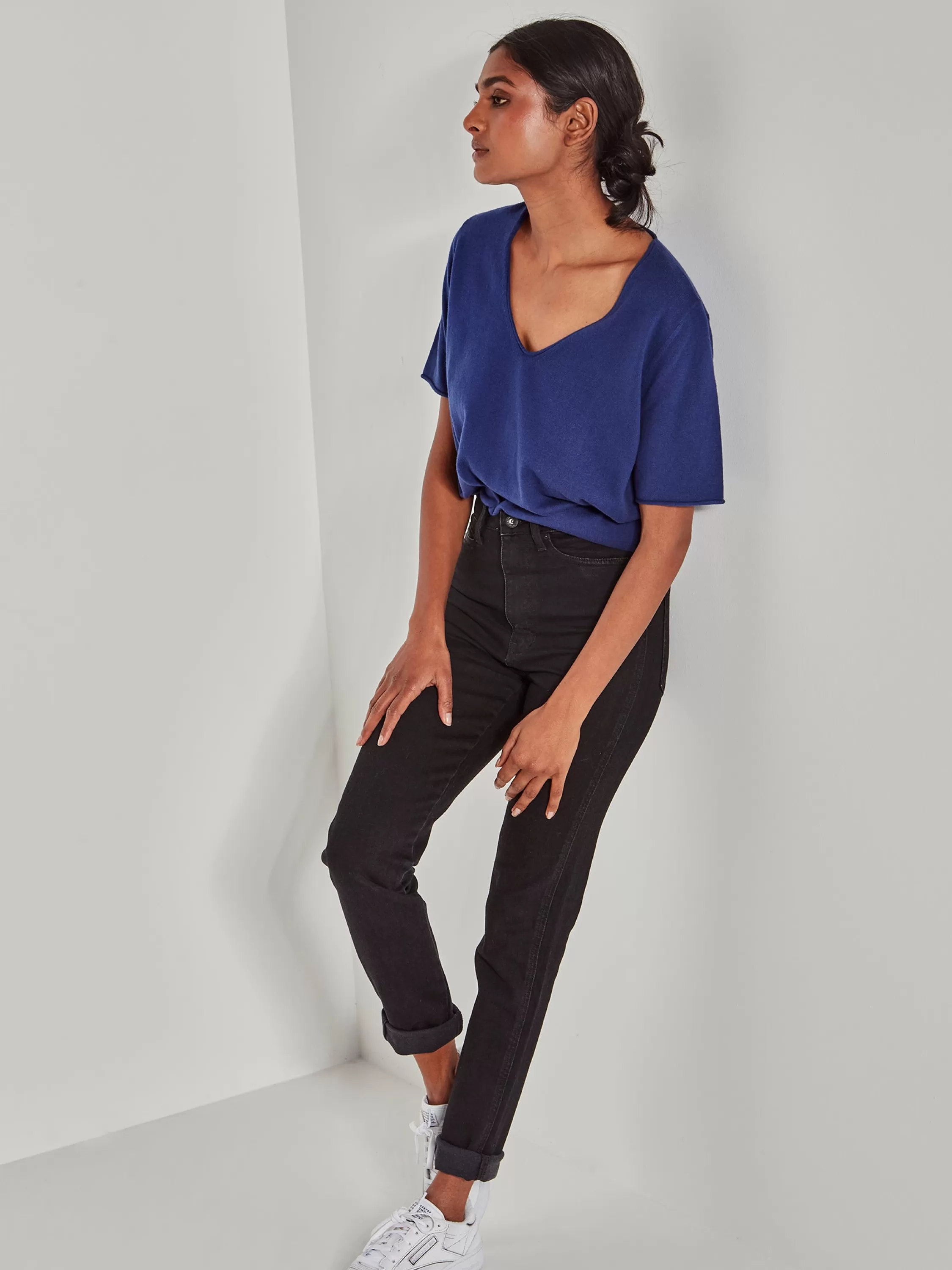 Knitwear>Juliette Hogan Jhl V-Neck T Fine Cotton Cashmere Tropez