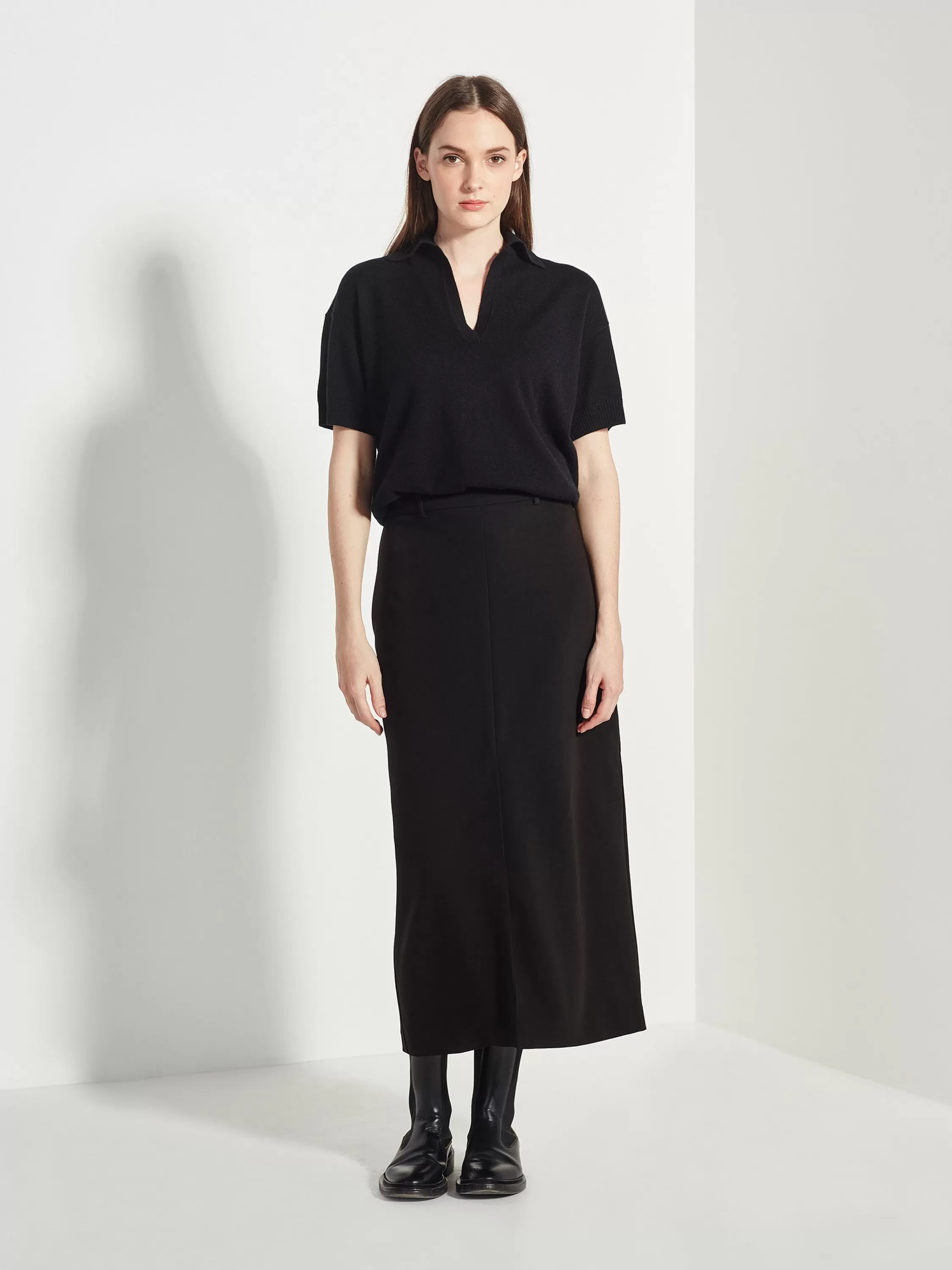 Skirts>Juliette Hogan Kara Skirt Smooth Crepe Black