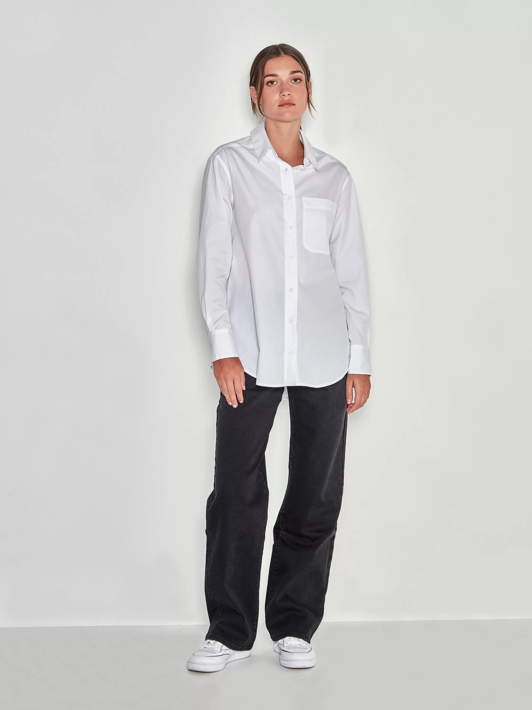 Tops & Tees>Juliette Hogan Karl Shirt Classic Cotton White
