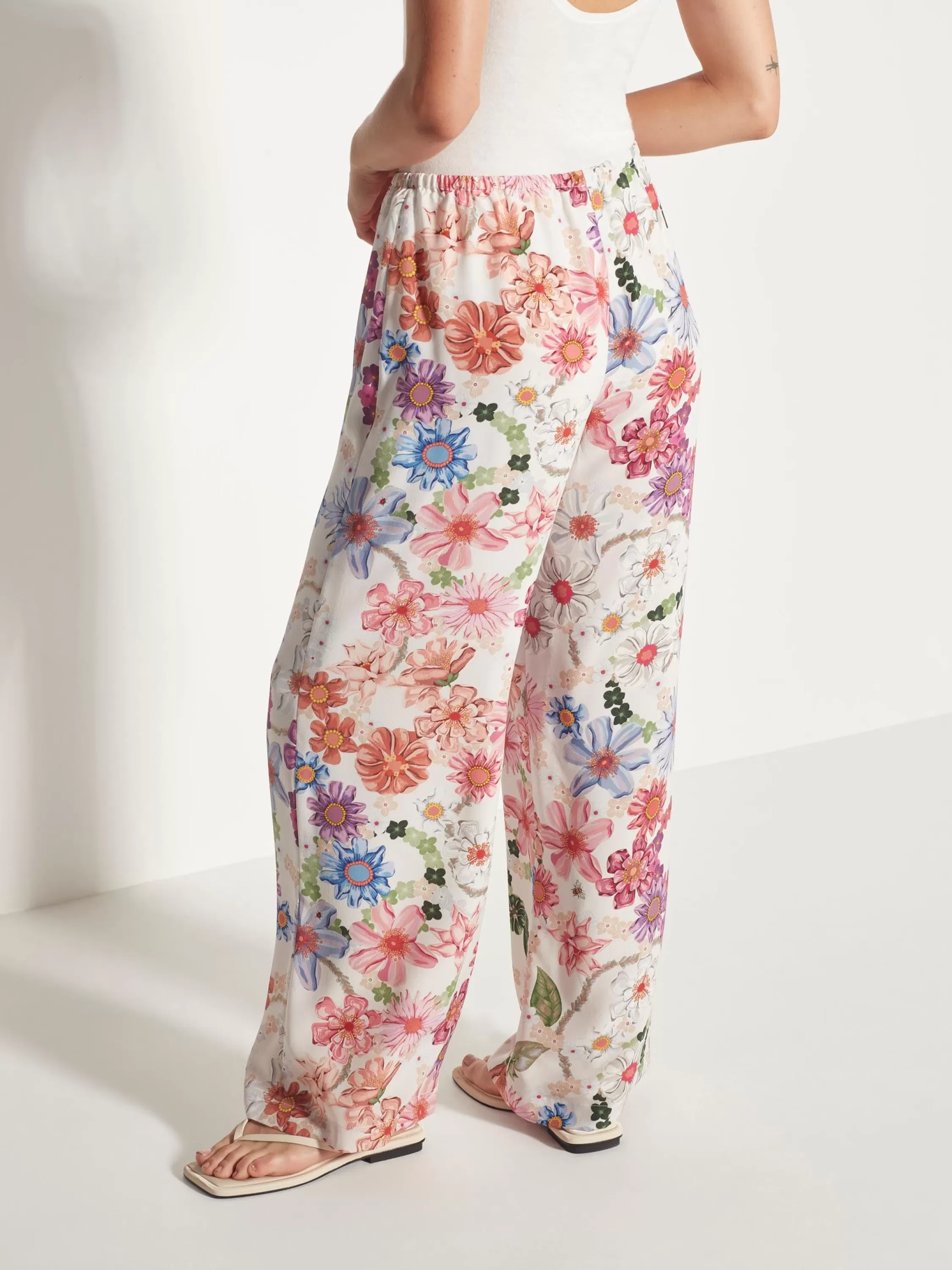 Trousers>Juliette Hogan Loli Pant Summer Solstice Silk Garland