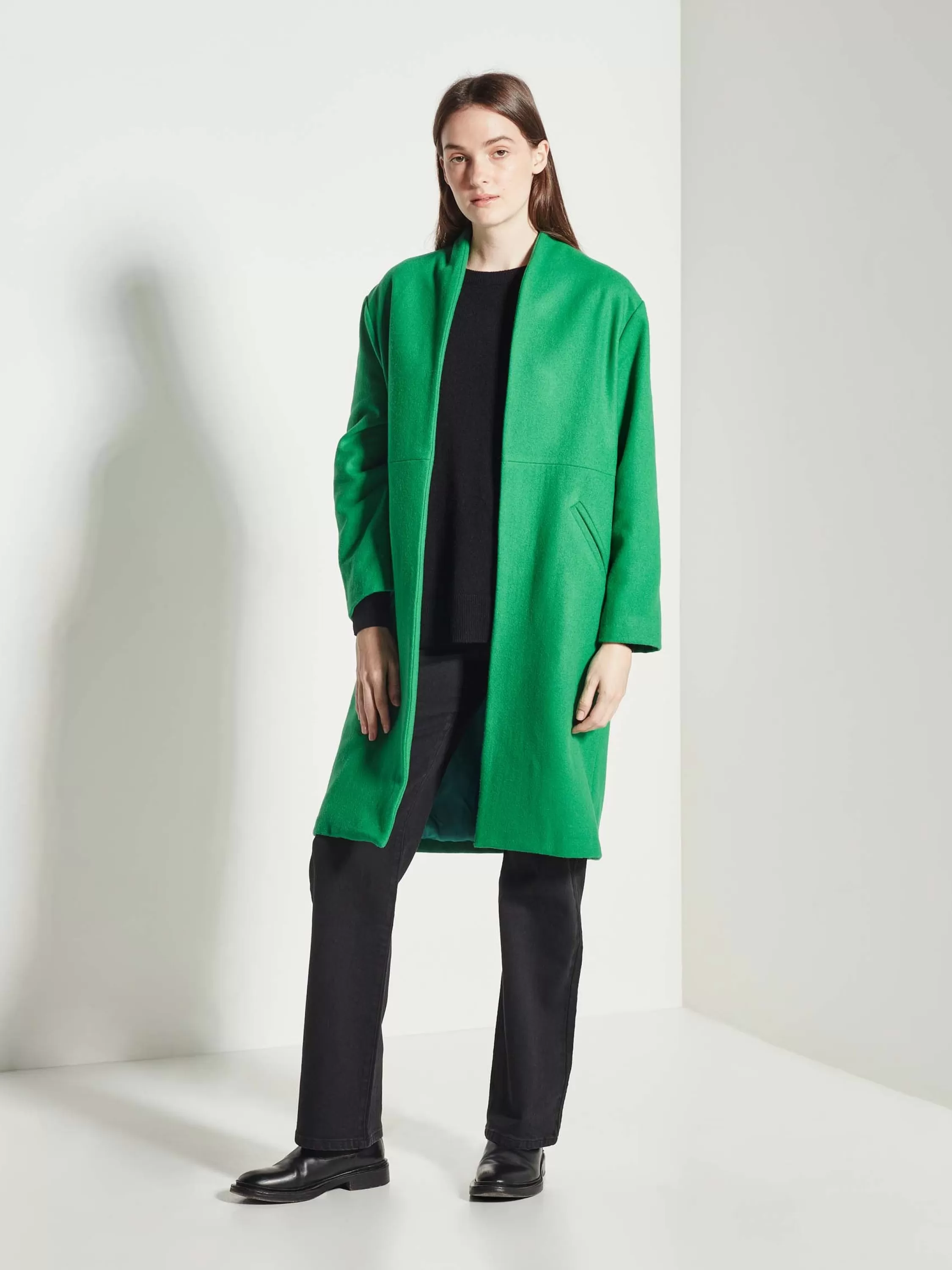 Jackets & Coats>Juliette Hogan Mayfair Coat Winter Coating Kelly Green