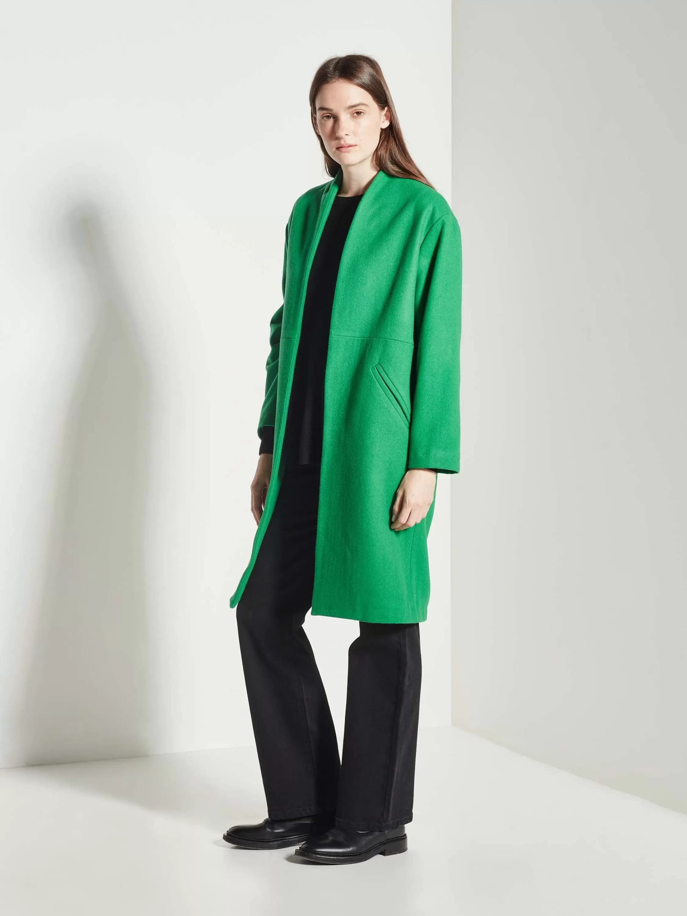 Jackets & Coats>Juliette Hogan Mayfair Coat Winter Coating Kelly Green