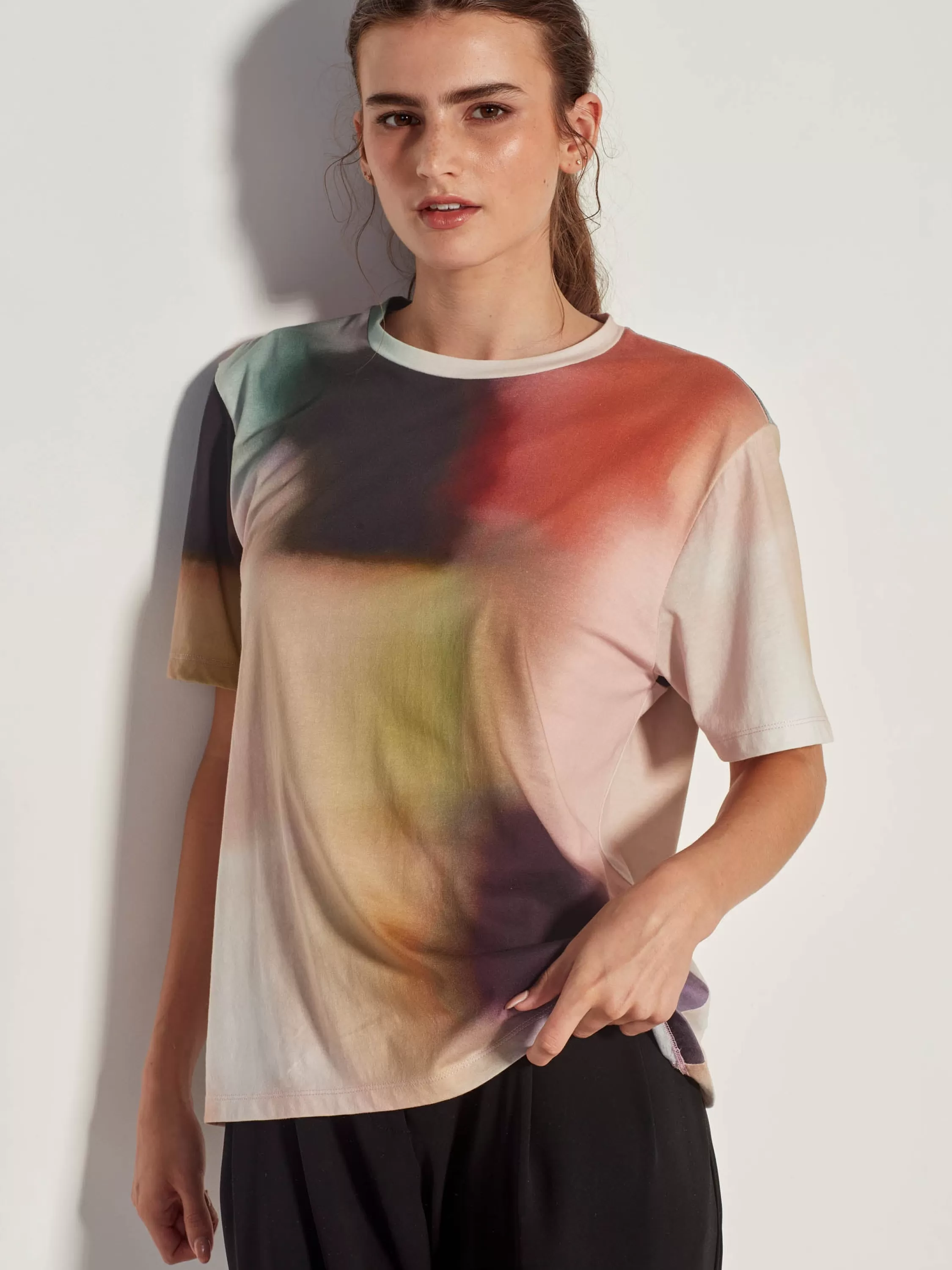 Tops & Tees>Juliette Hogan Micky T Luxe Cotton Gradient