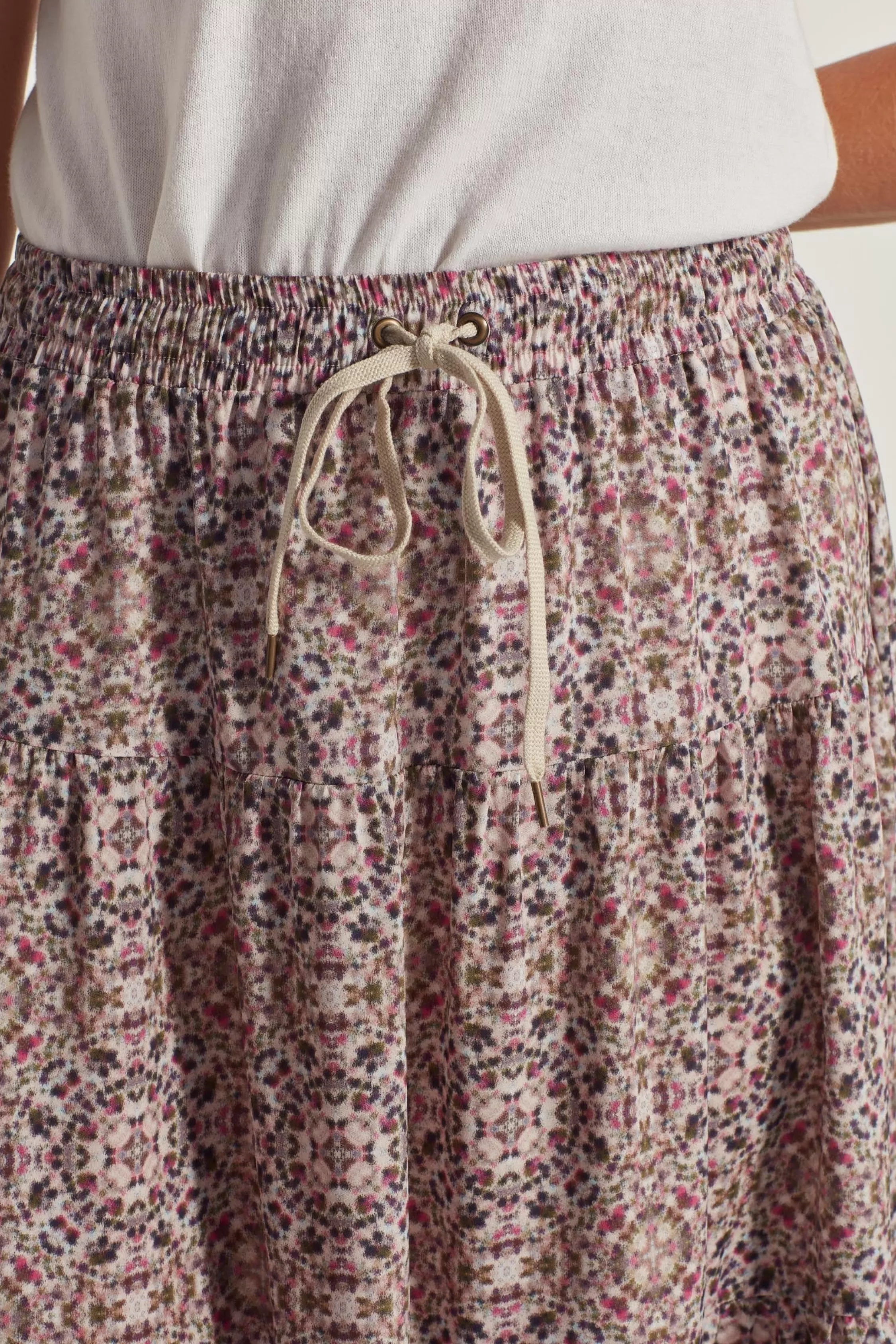 Skirts>Juliette Hogan Nova Skirt Medina Silk Viscose Mosaic