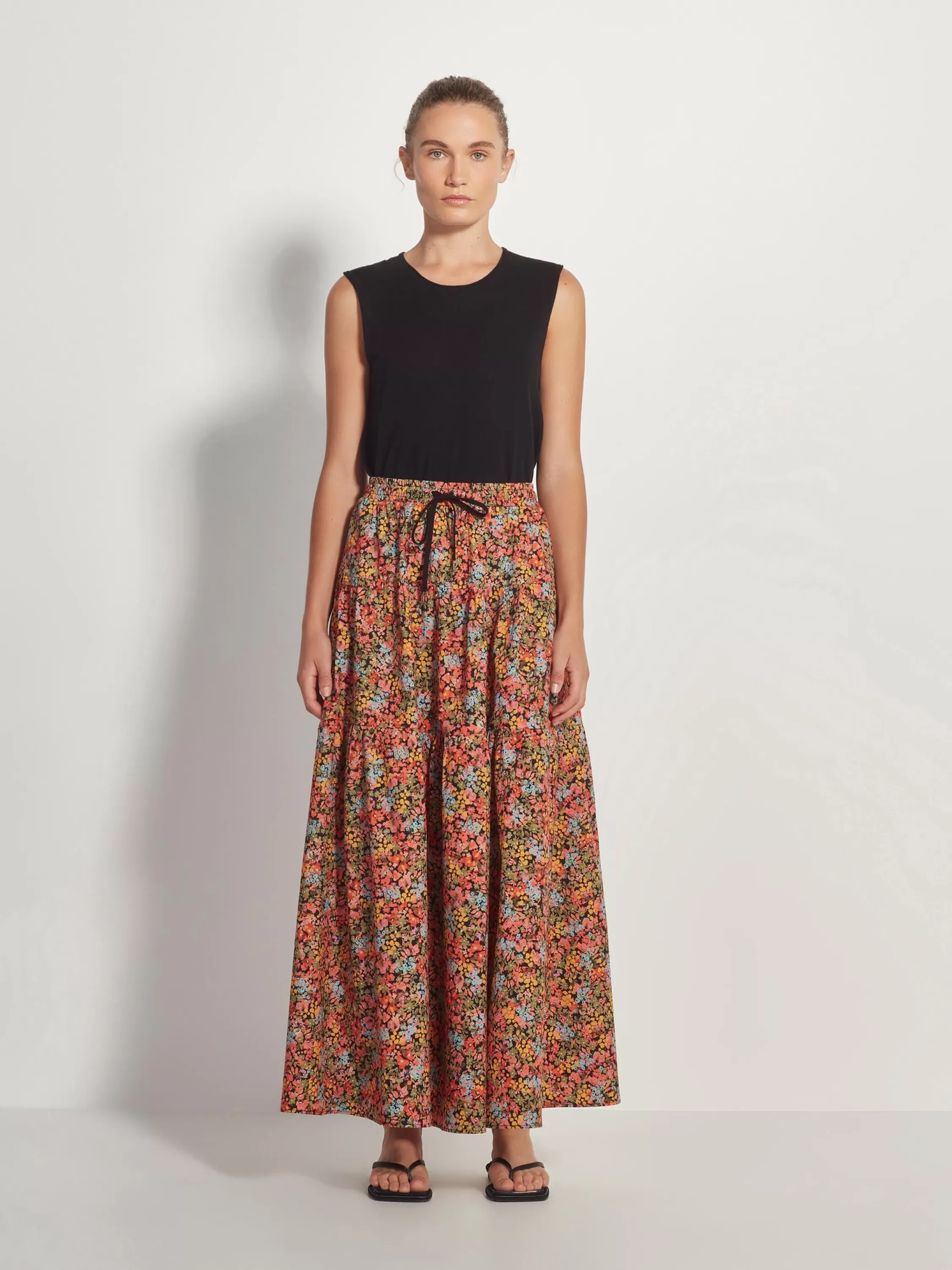 Skirts>Juliette Hogan Nova Skirt Pop Floral Cotton Brights