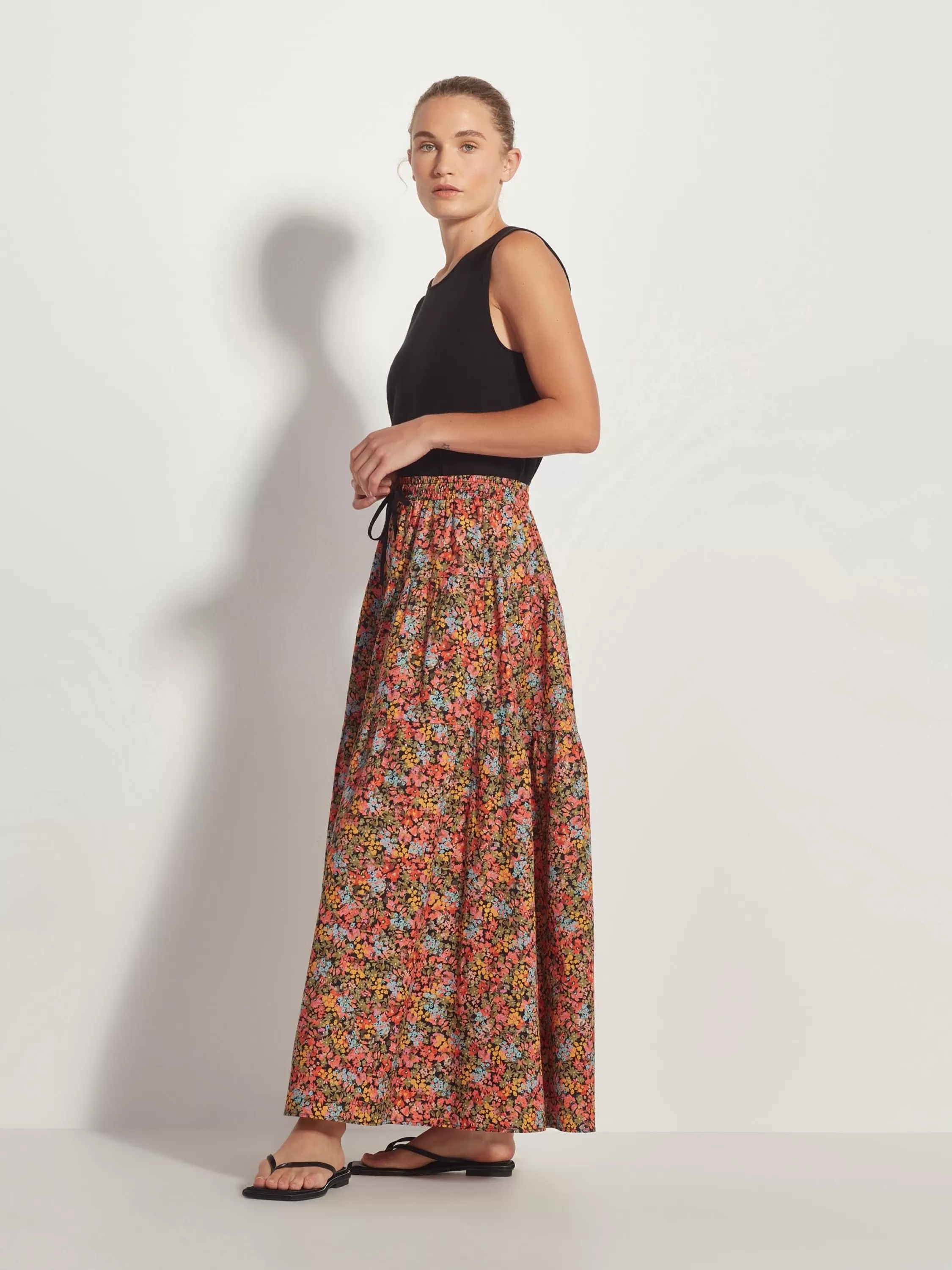 Skirts>Juliette Hogan Nova Skirt Pop Floral Cotton Brights