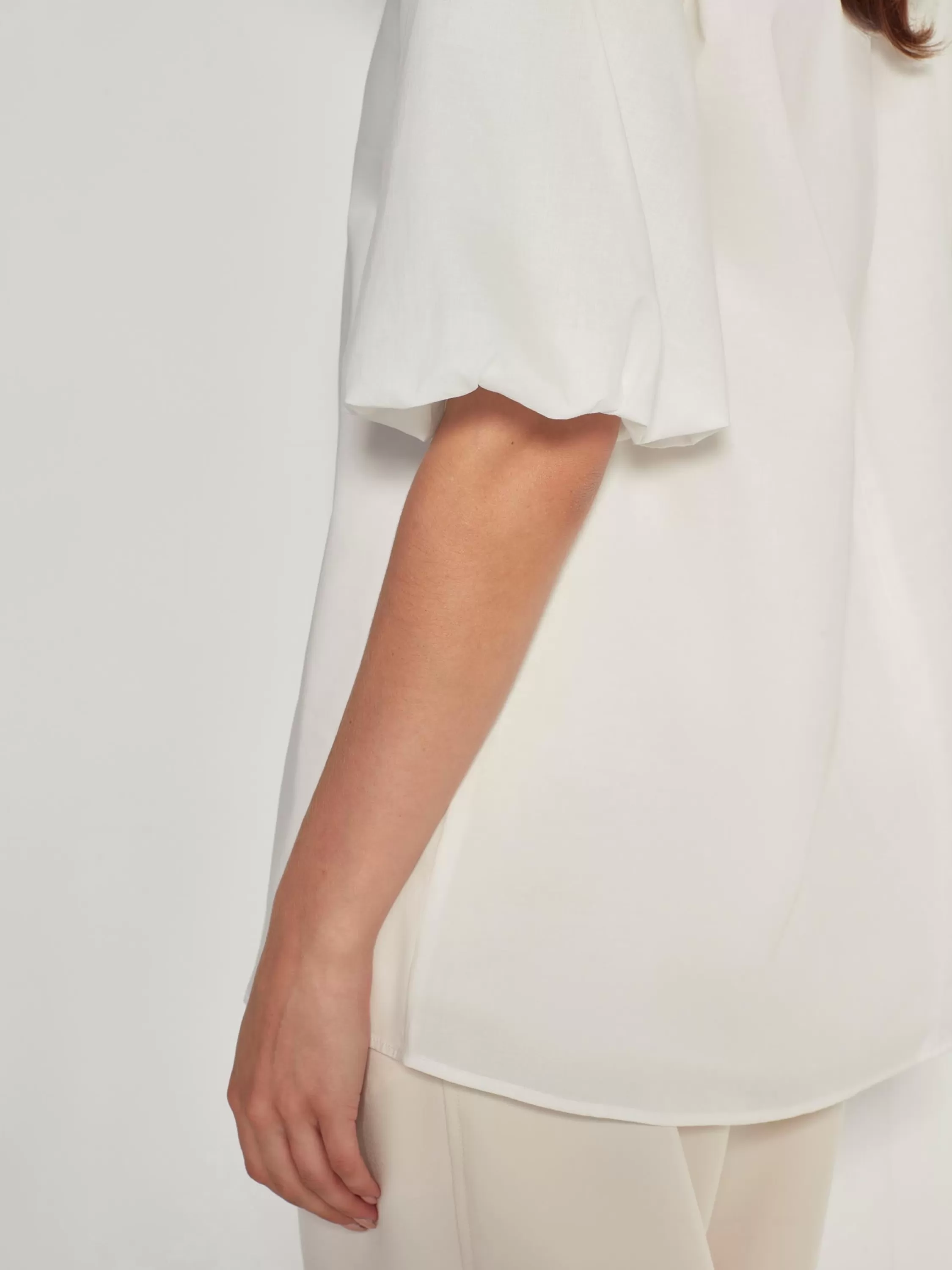 Tops & Tees>Juliette Hogan Quinn Top Summer Cotton White