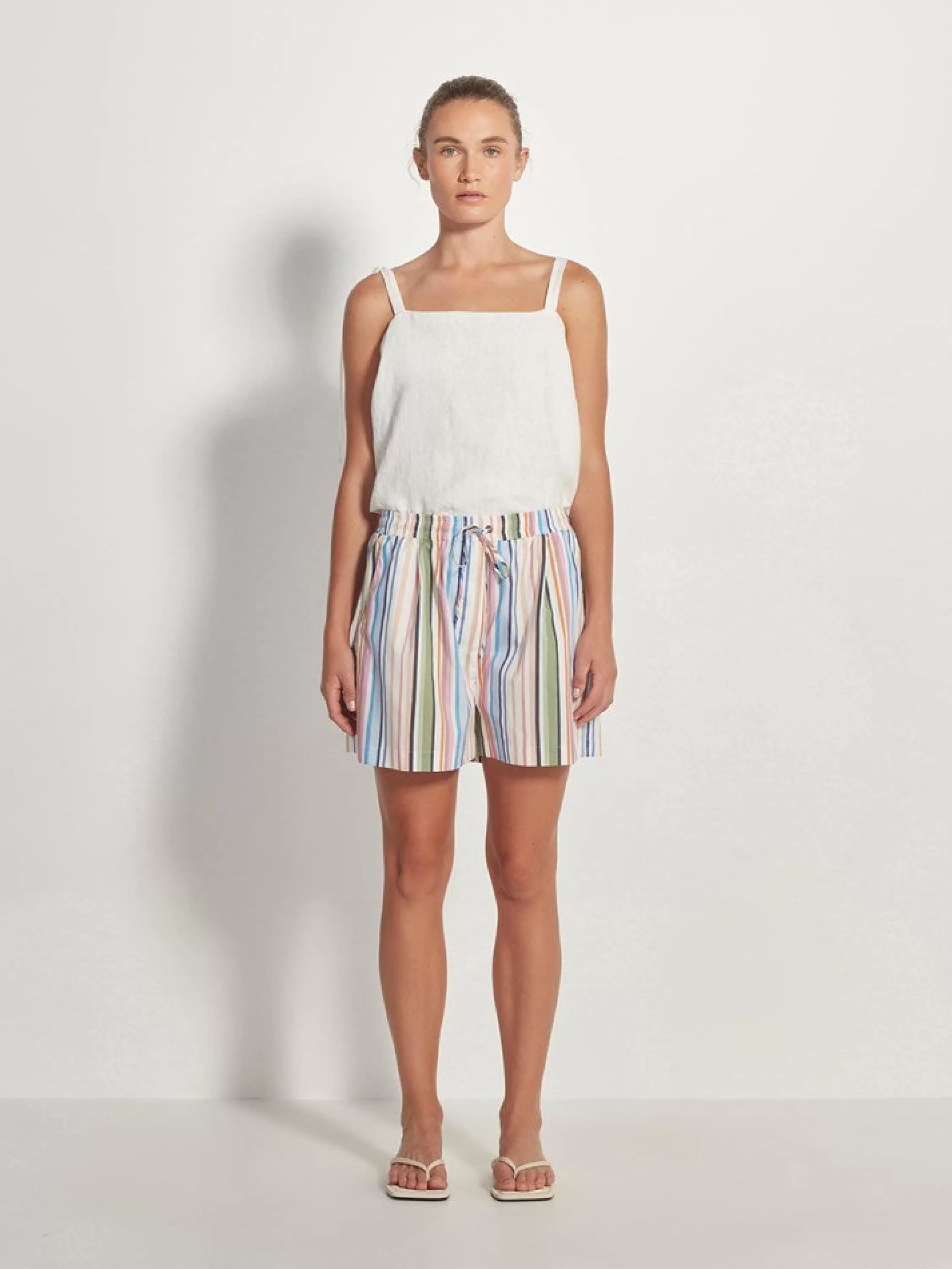 Shorts>Juliette Hogan Robin Short Candy Stripe Organic Cotton Pastel Stripe